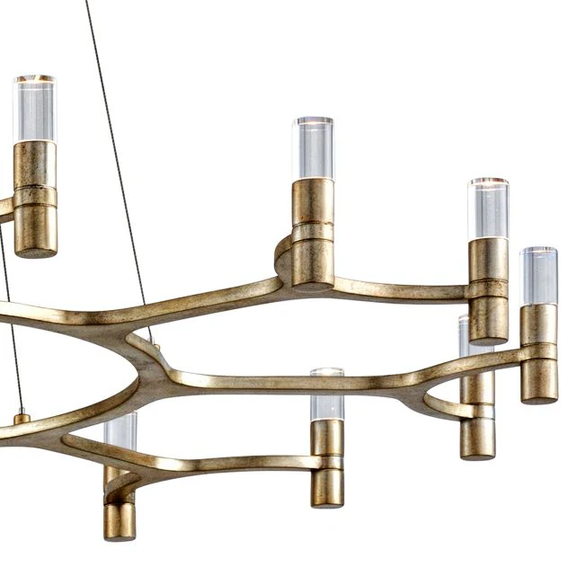 Corbett Nexus 50" Wide Silver Leaf 16-Light LED Chandelier - Image 3