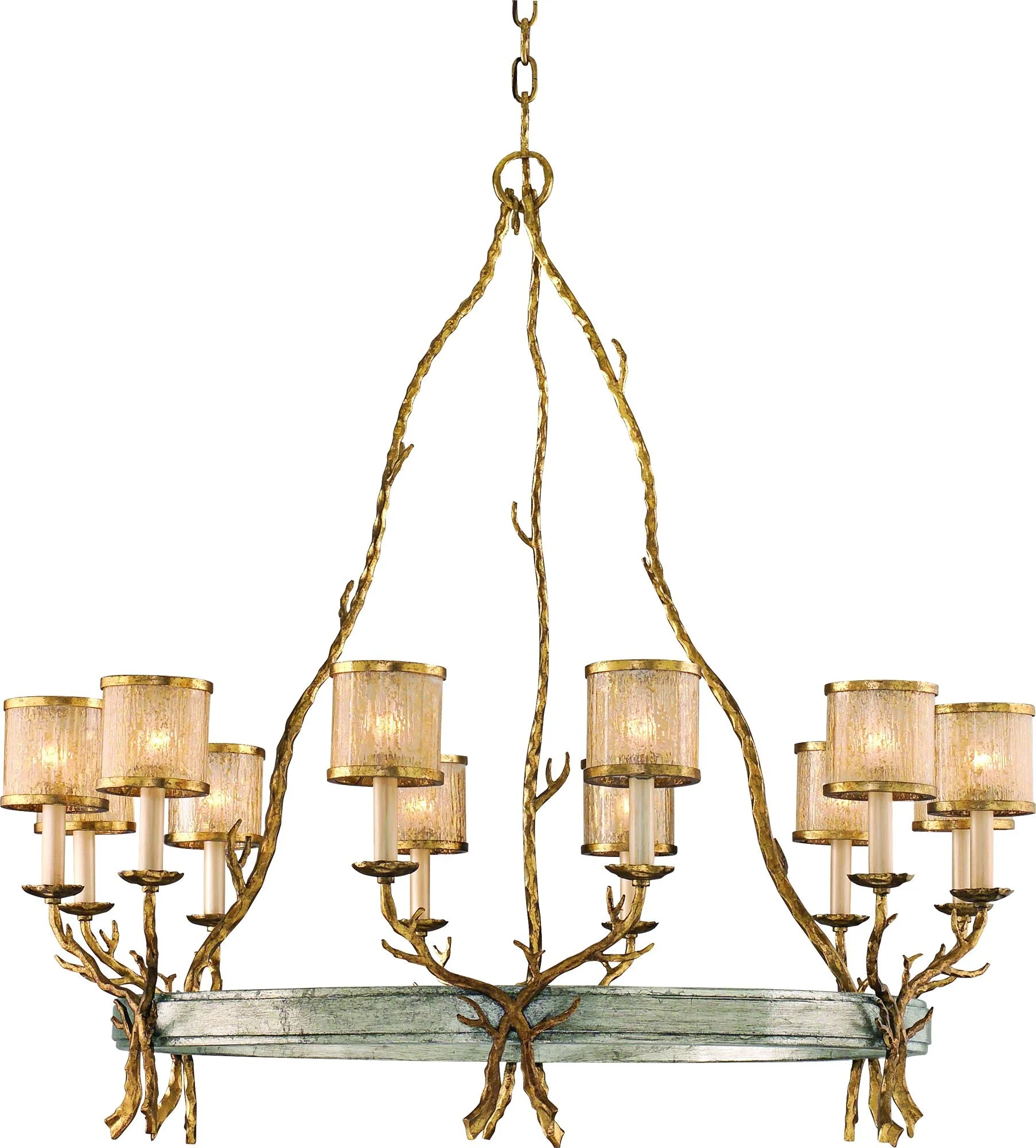 Corbett Parc Royale 41" Wide Gold Ice 12-Light Chandelier - Image 2