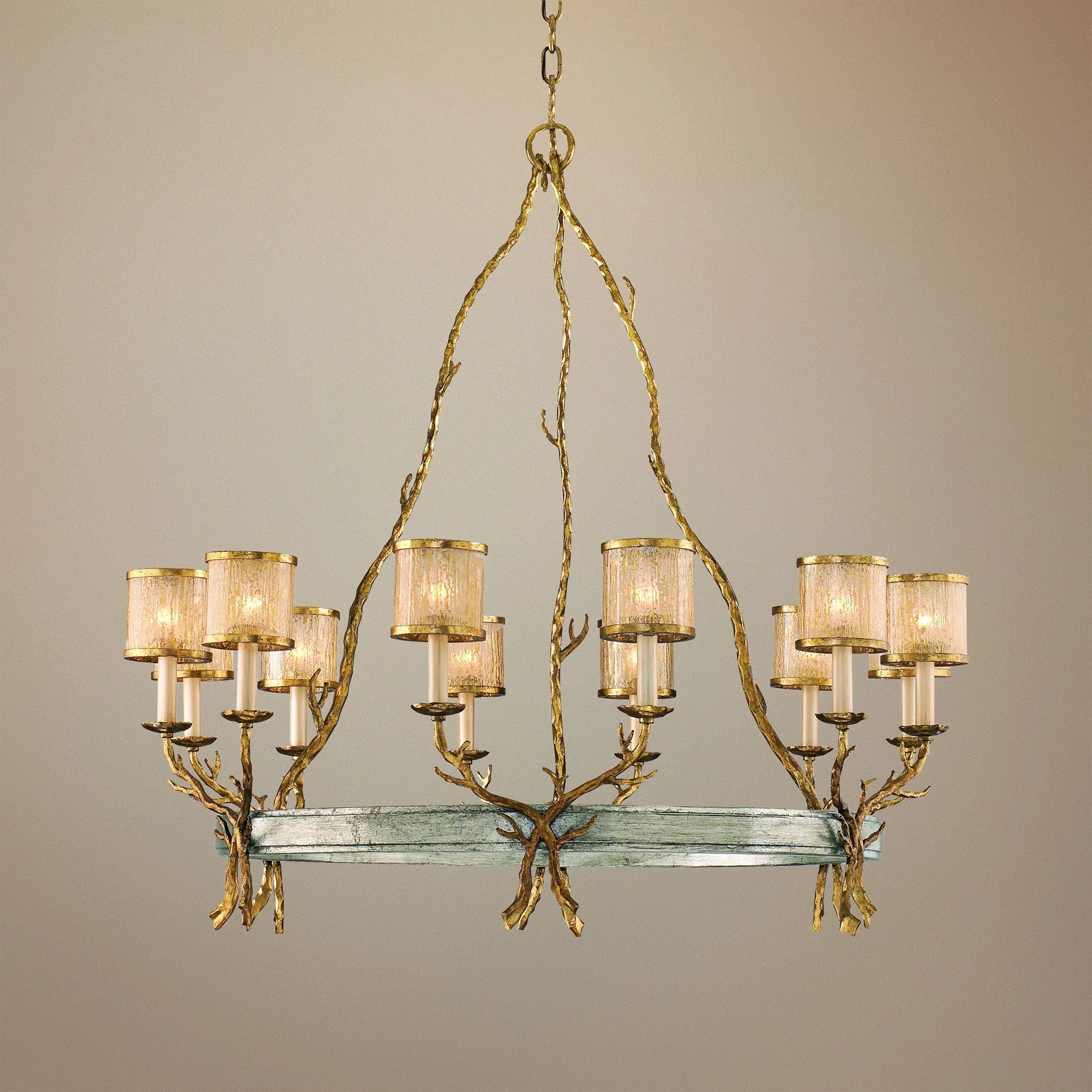 Corbett Parc Royale 41" Wide Gold Ice 12-Light Chandelier - Image 1