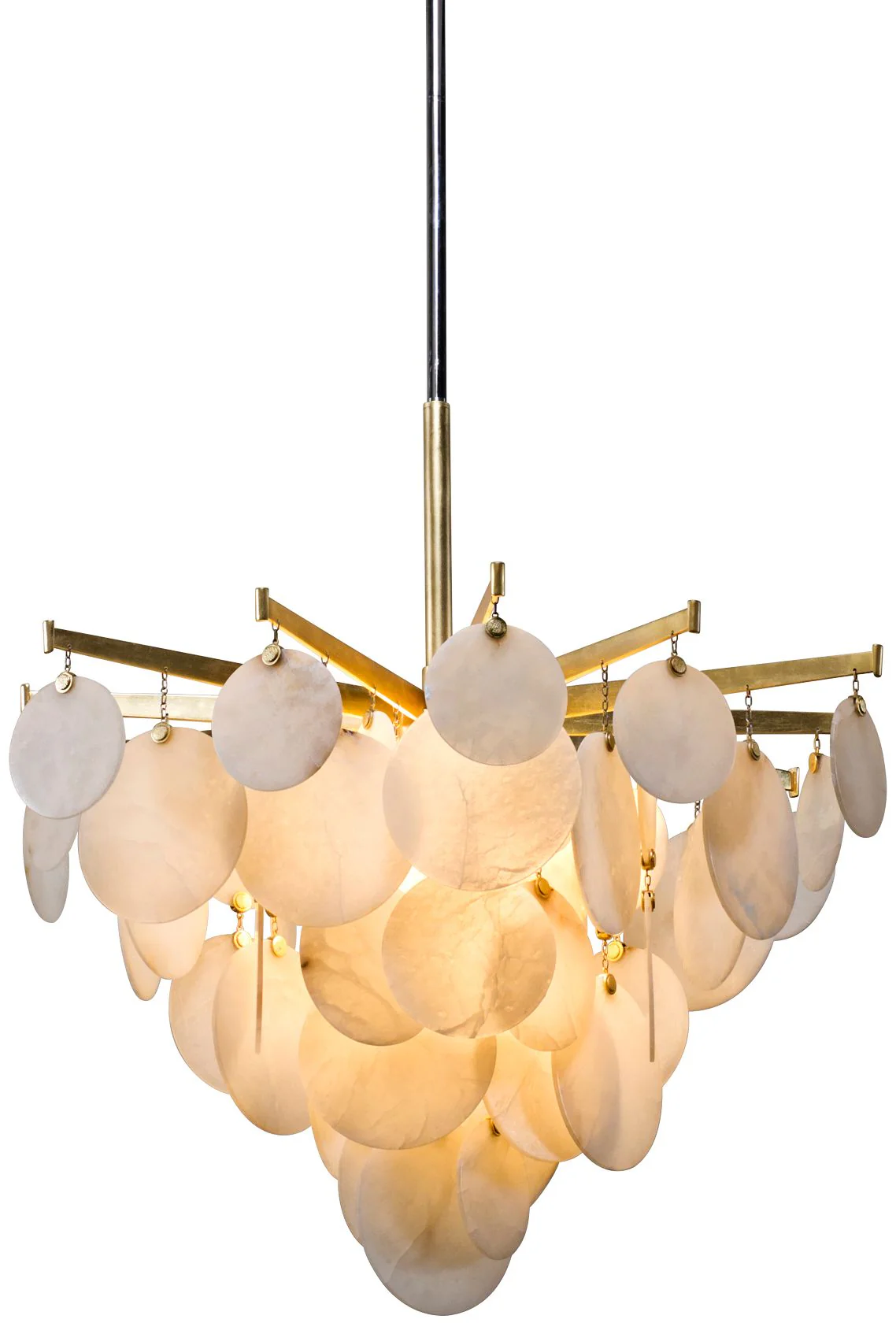 Corbett Serenity 34" Wide Gold Leaf LED Chandelier - Image 2