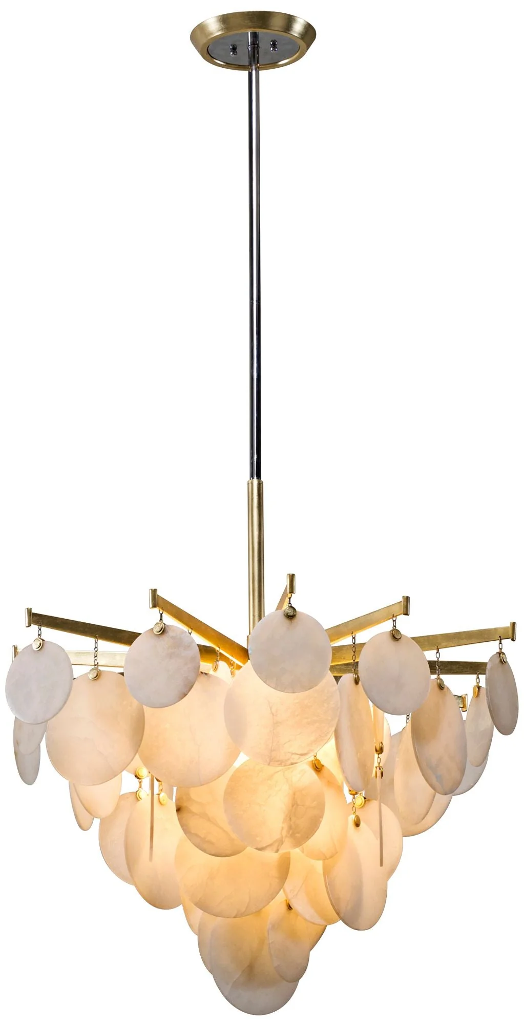Corbett Serenity 34" Wide Gold Leaf LED Chandelier - Image 3