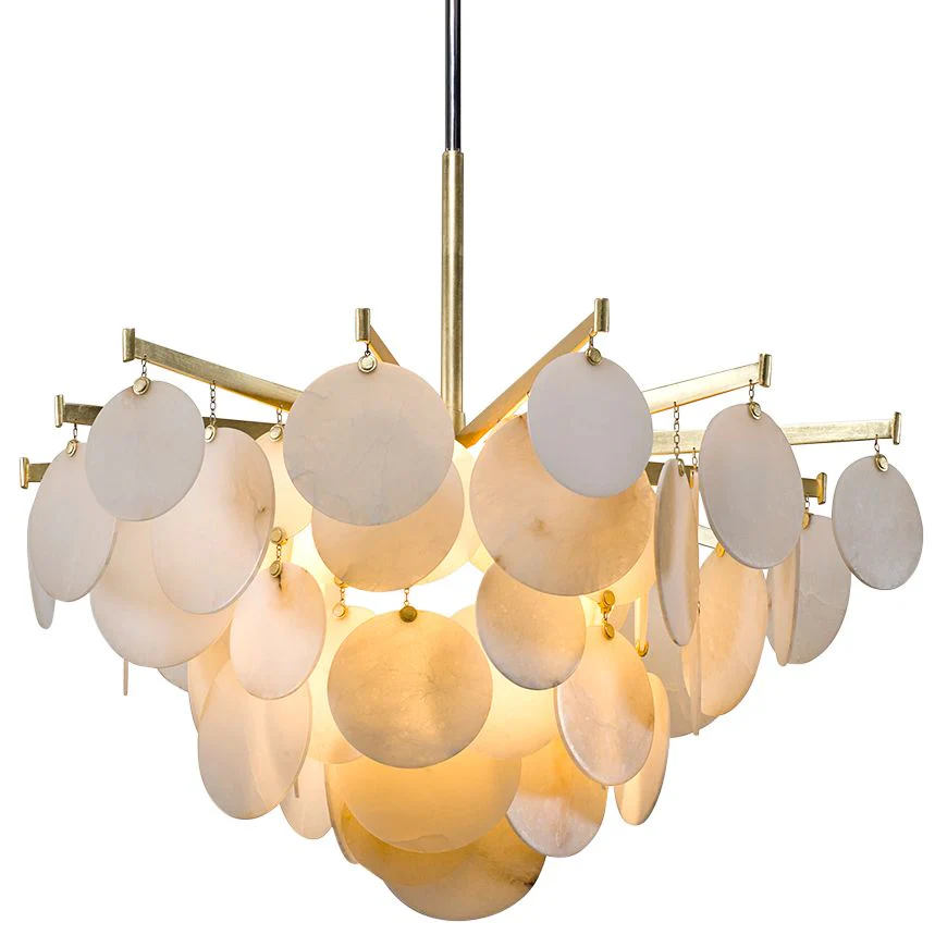 Corbett Serenity 40" Wide Gold Leaf LED Chandelier - Image 2