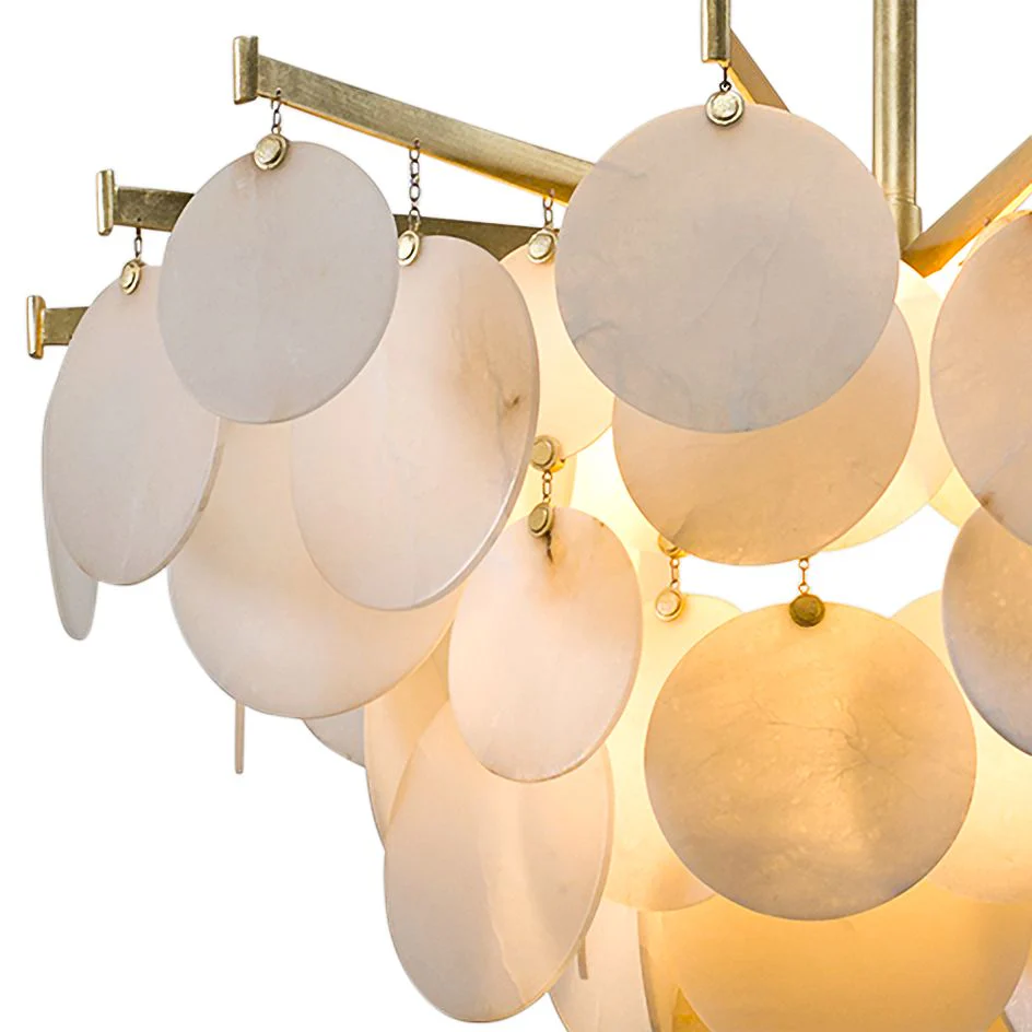 Corbett Serenity 40" Wide Gold Leaf LED Chandelier - Image 3