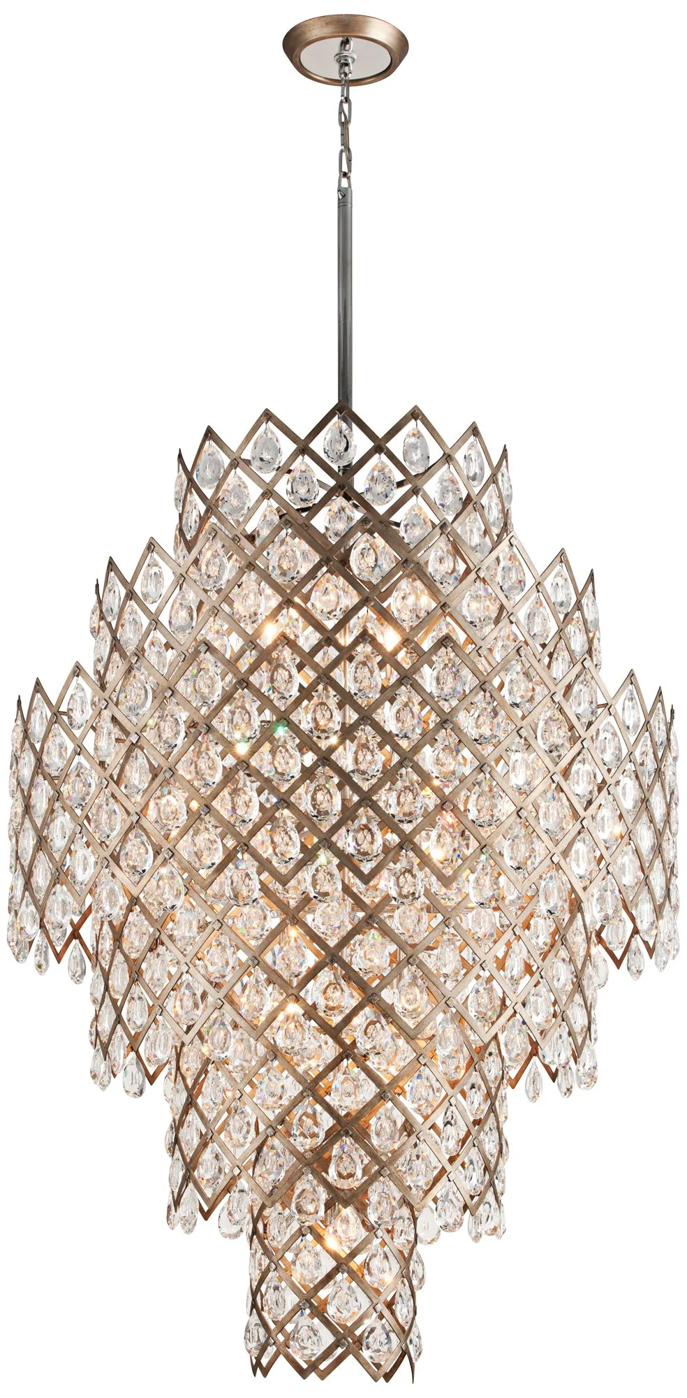 Corbett Tiara 44 3/4" Wide Vienna Bronze Pendant Light - Image 3