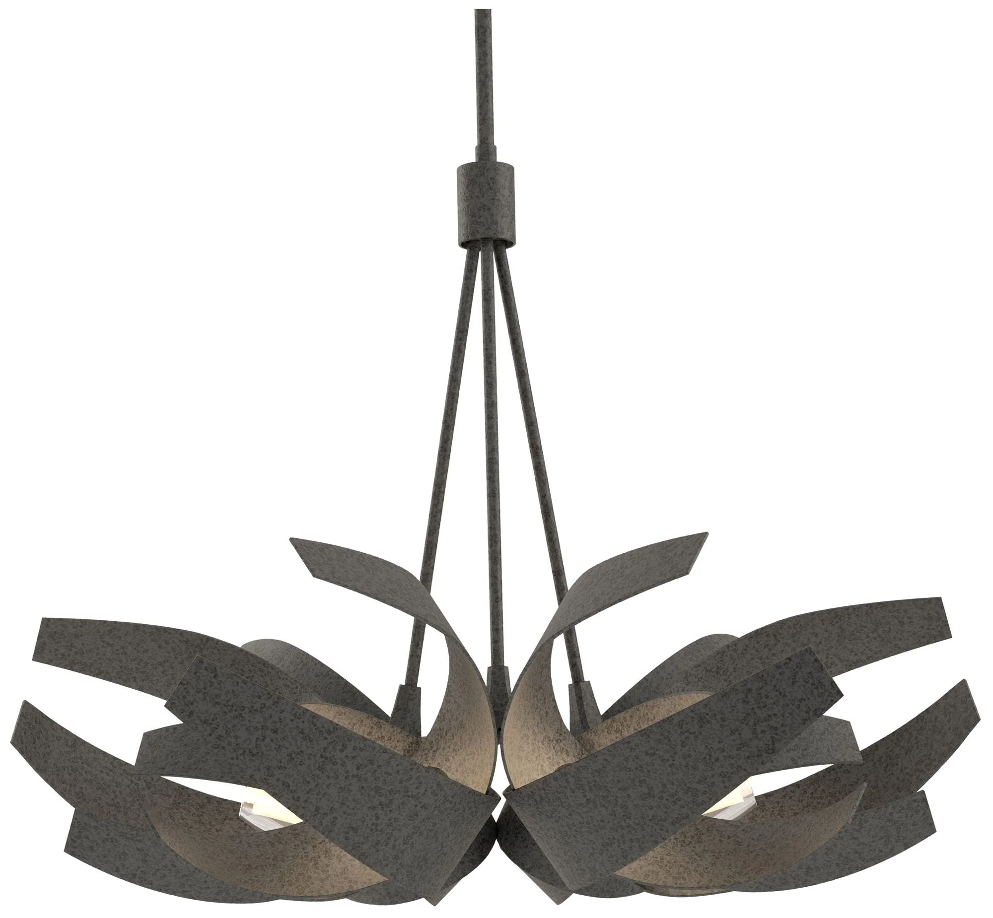 Corona 26.9" Wide Natural Iron Pendant With Frosted Diffuser Shade - Image 1