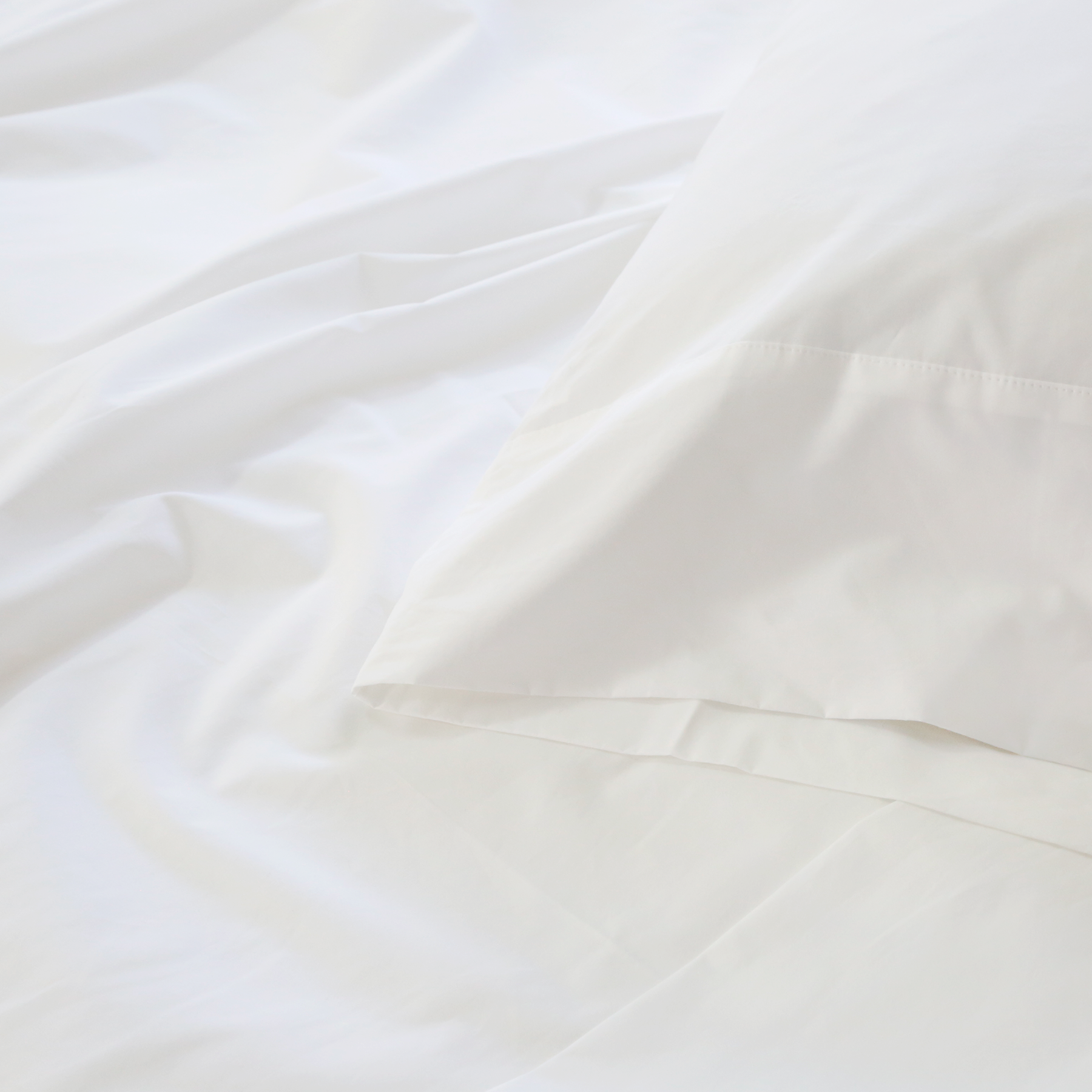 Pom Pom at Home Parker White Cotton Percale Duvet Cover Set ~ Available in Twin, Queen and King Sizes - Image 3