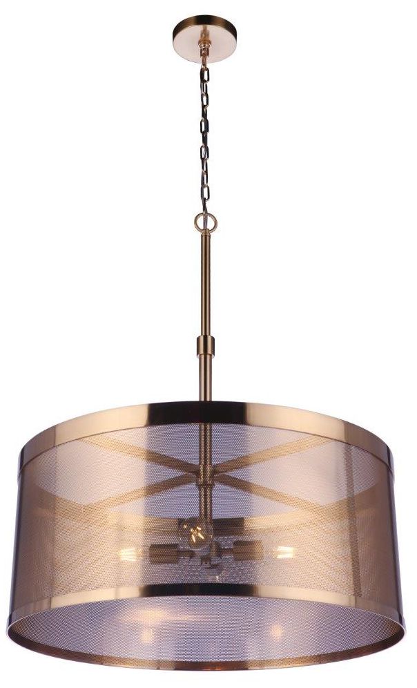 Craftmade Mesh 12 Light Pendant in Satin Brass - Image 1