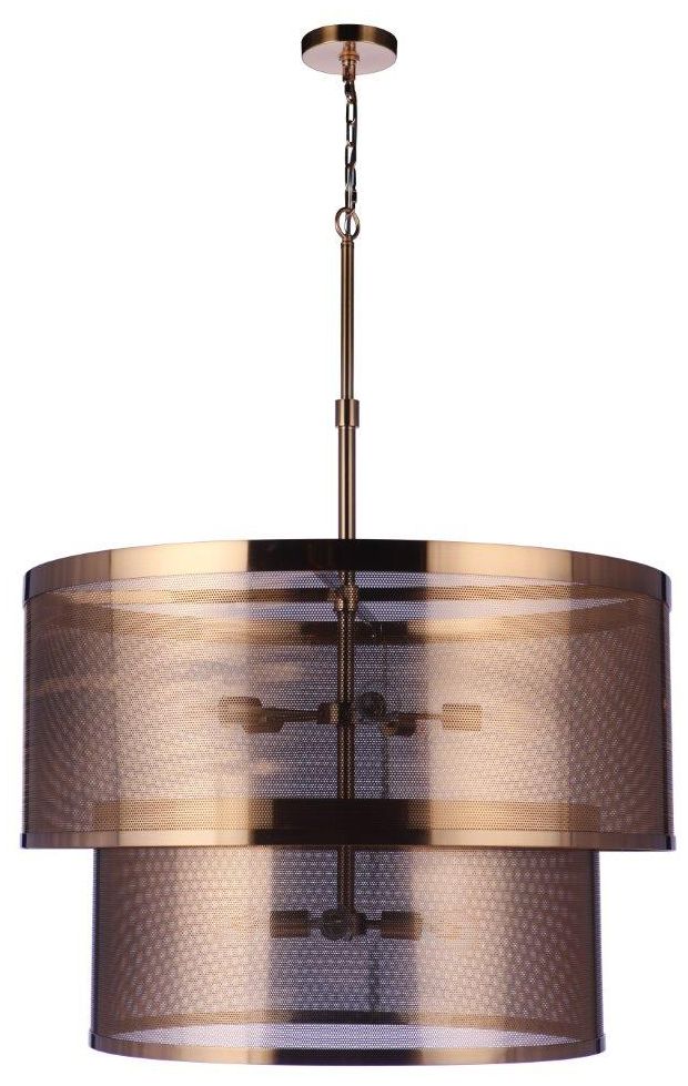 Craftmade Mesh 9 Light Pendant in Satin Brass - Image 1