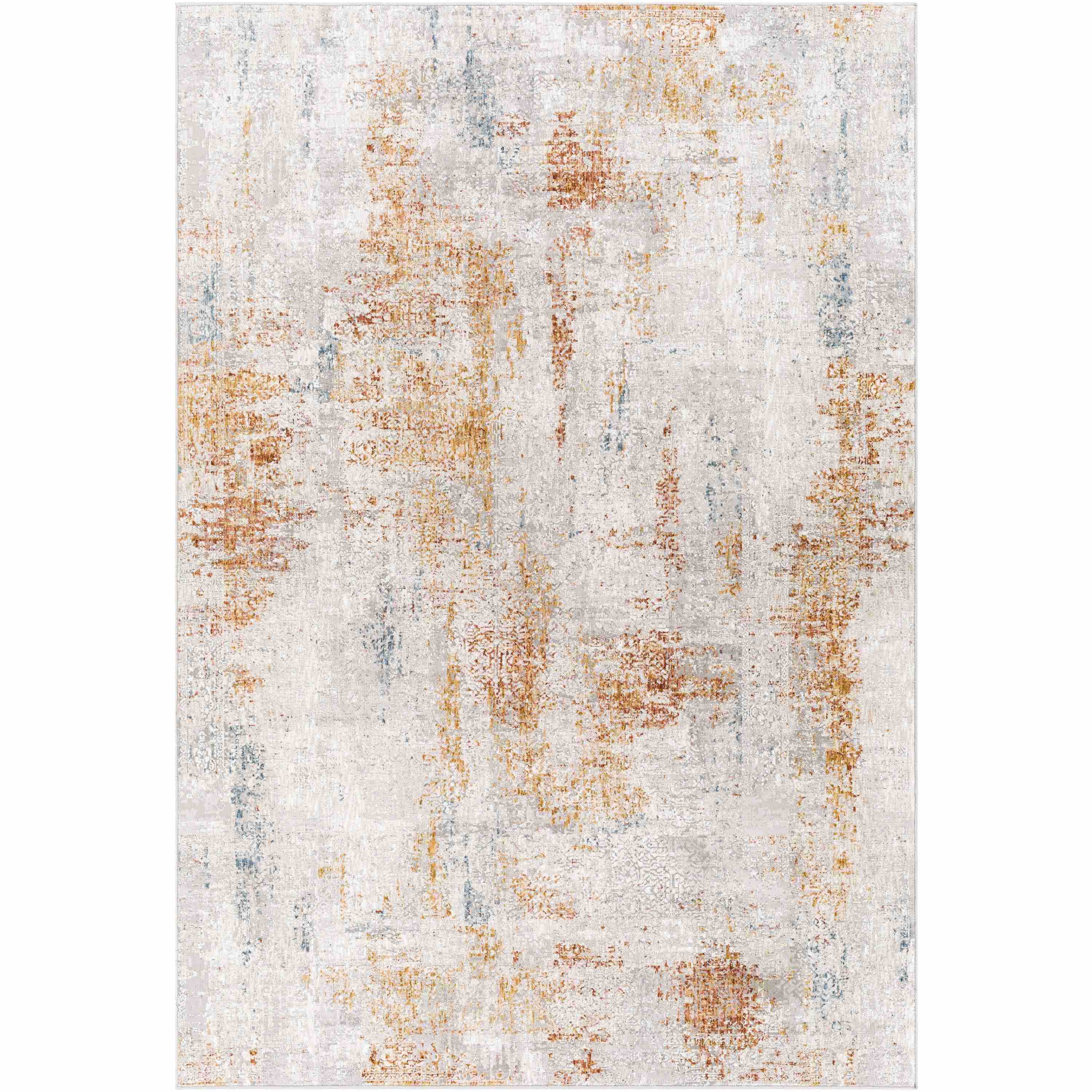 Surya Rugs Carmel Collection Off White, Gray, Light Gray, Mustard, Brick, Red, Brown & Blue Area Rug CRL-2302 - Image 1