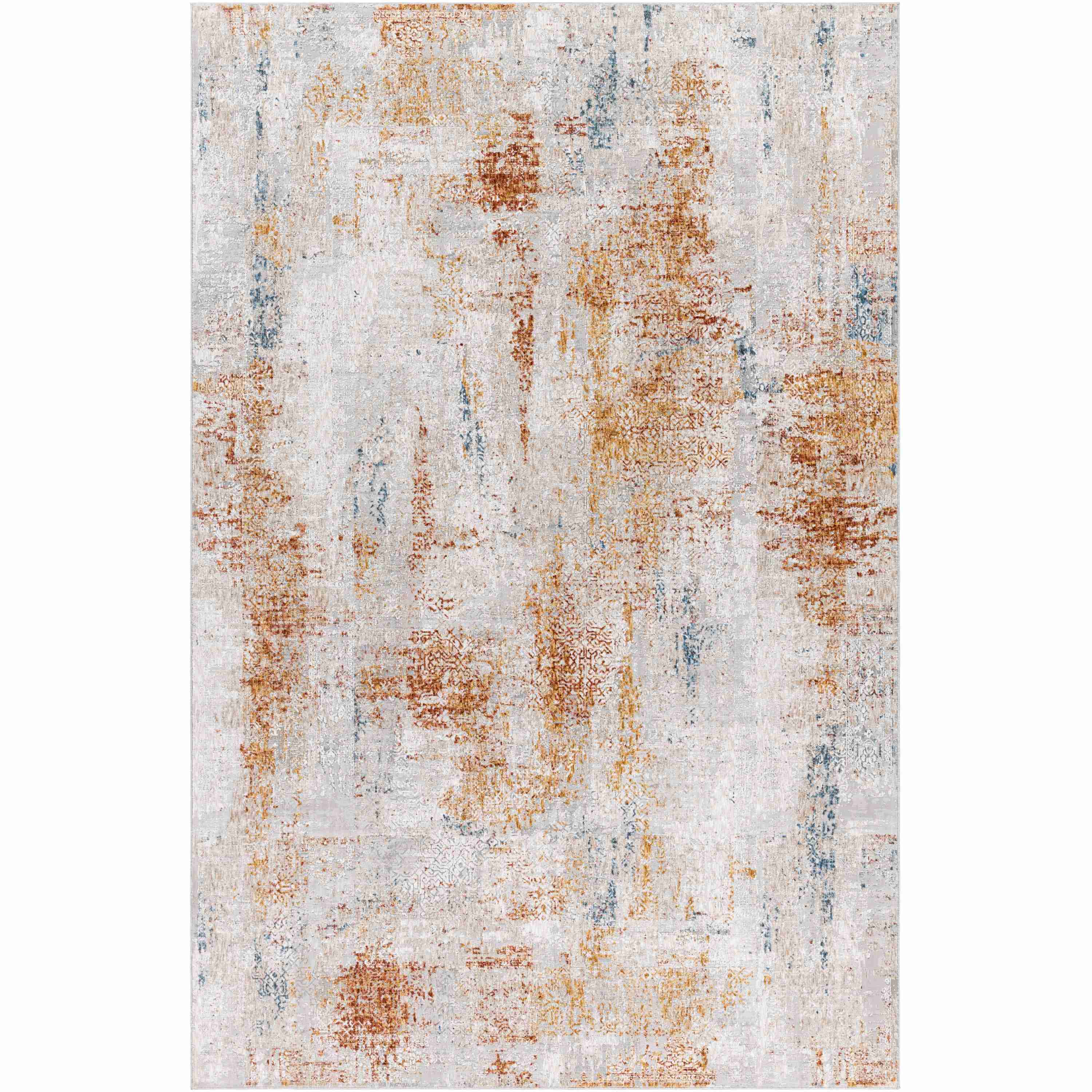 Surya Rugs Carmel Collection Off White, Gray, Light Gray, Mustard, Brick, Red, Brown & Blue Area Rug CRL-2302 - Image 3