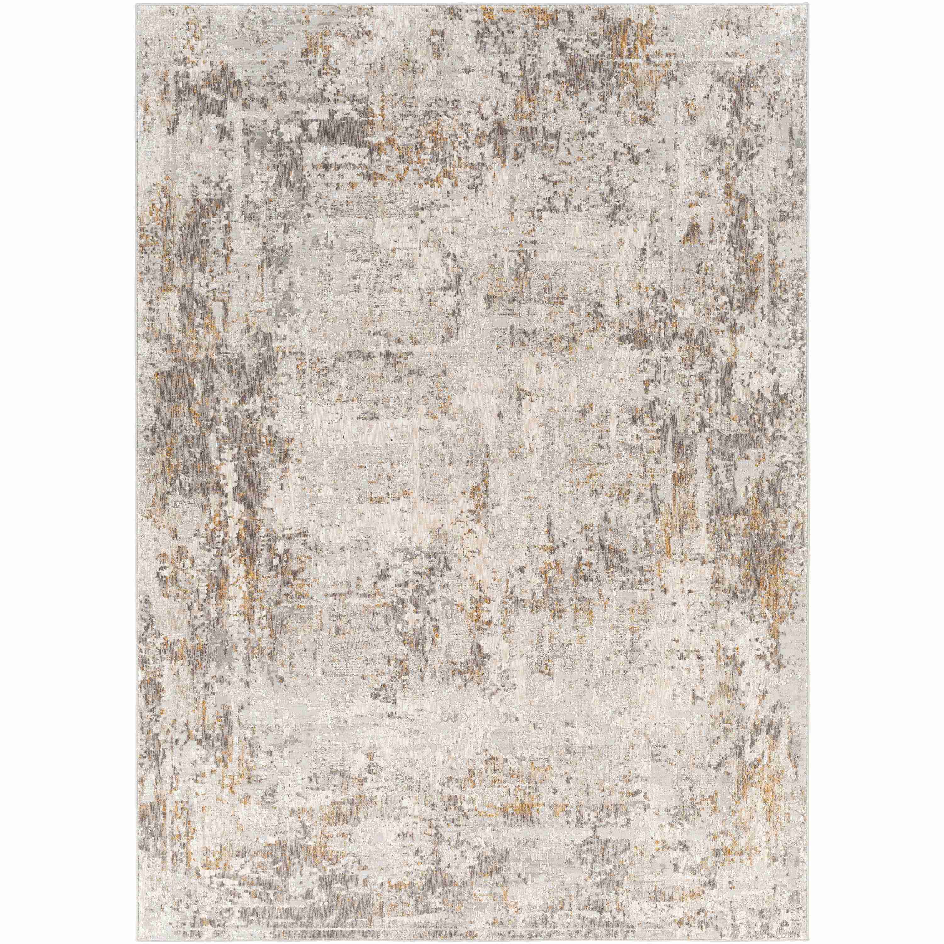 Surya Rugs Carmel Collection Light Gray, Dark Blue, Off White, Gray, Mustard & Brown Area Rug CRL-2304 - Image 1