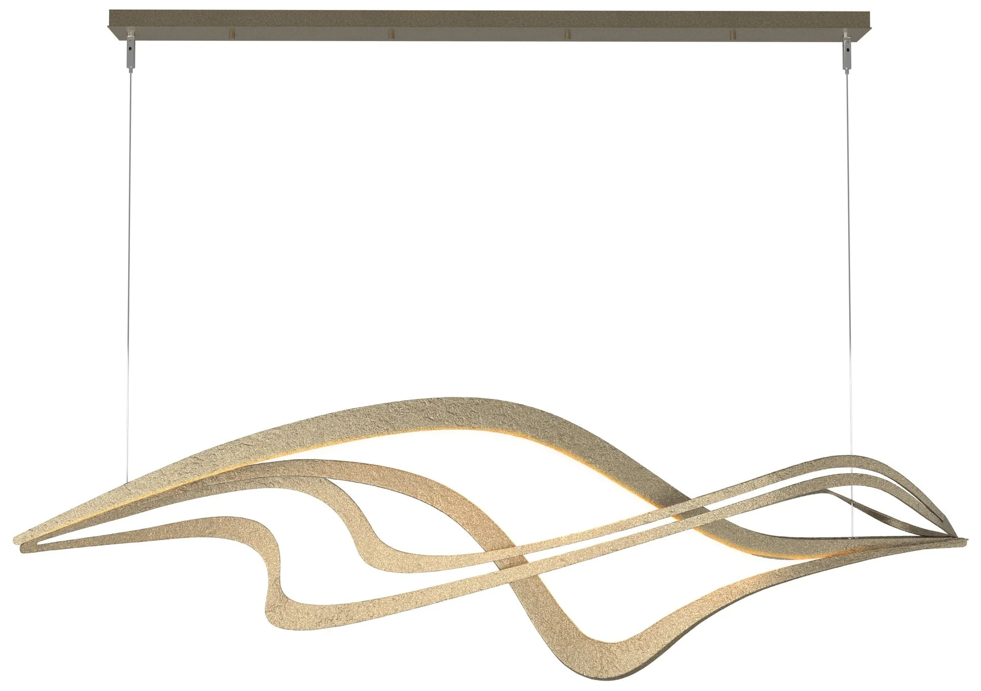 Crossing Waves 45" Wide Soft Gold Standard LED Pendant - Image 1