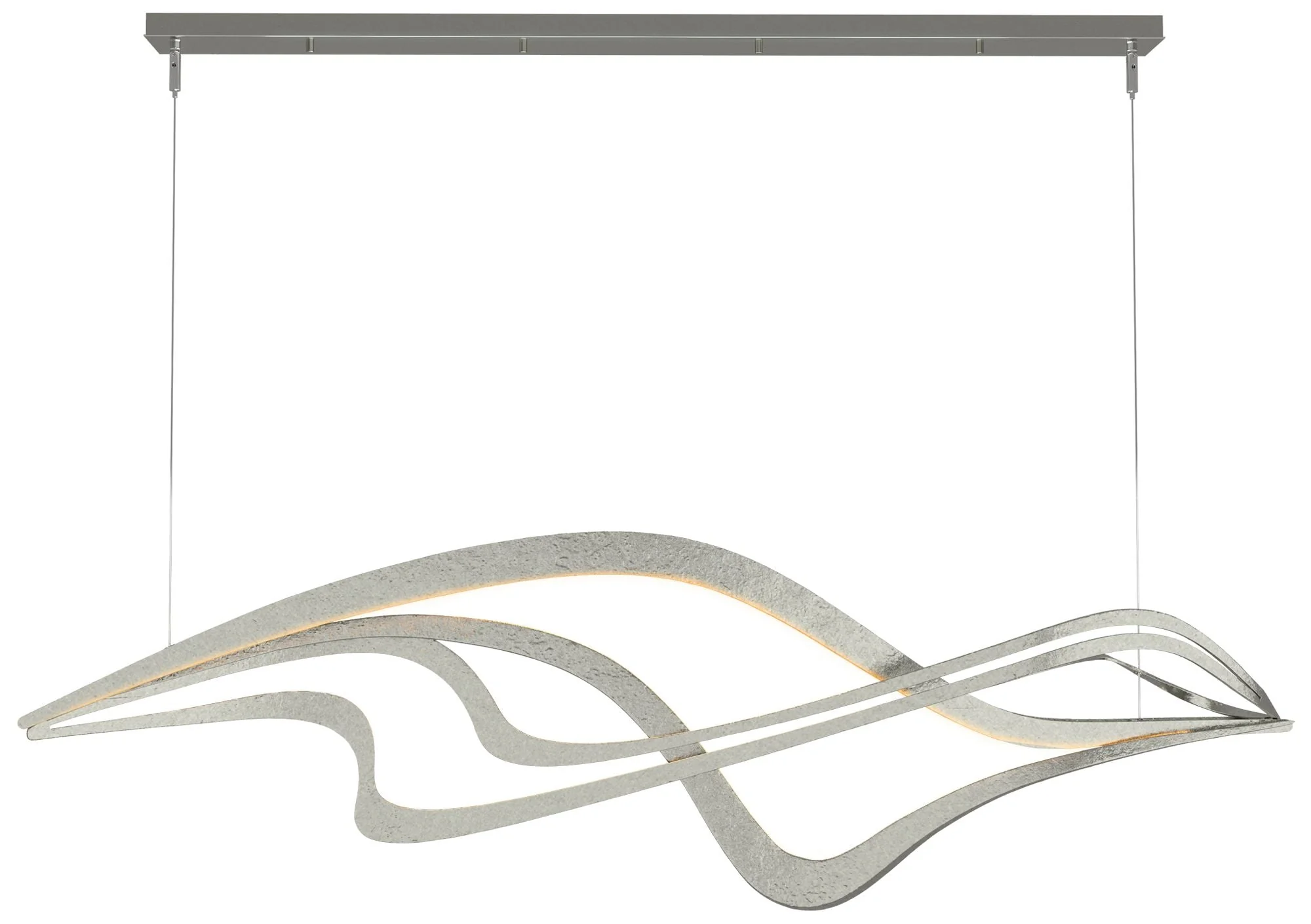 Crossing Waves 45" Wide Sterling Standard LED Pendant - Image 1