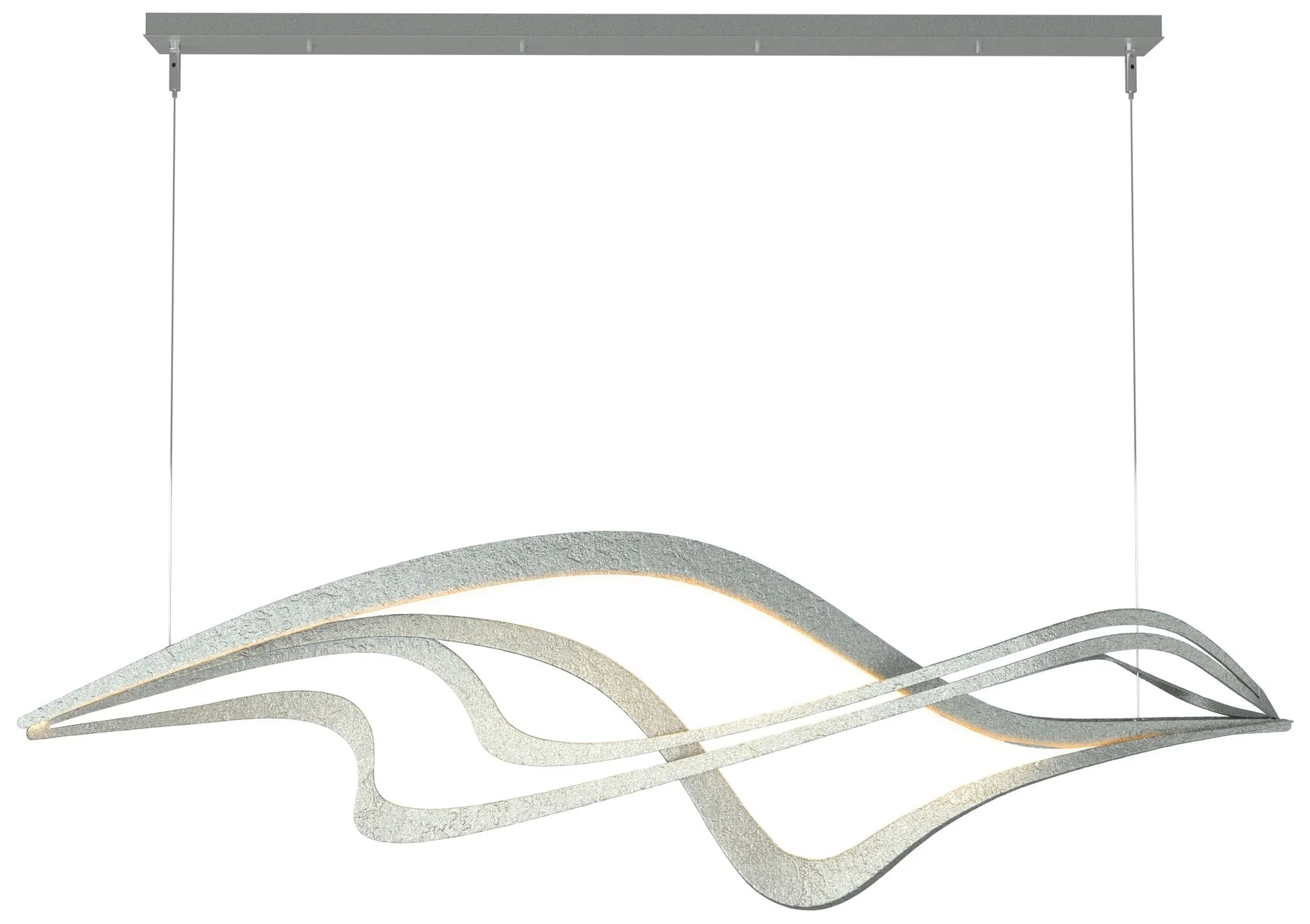 Crossing Waves 45"W Vintage Platinum Standard LED Pendant - Image 1