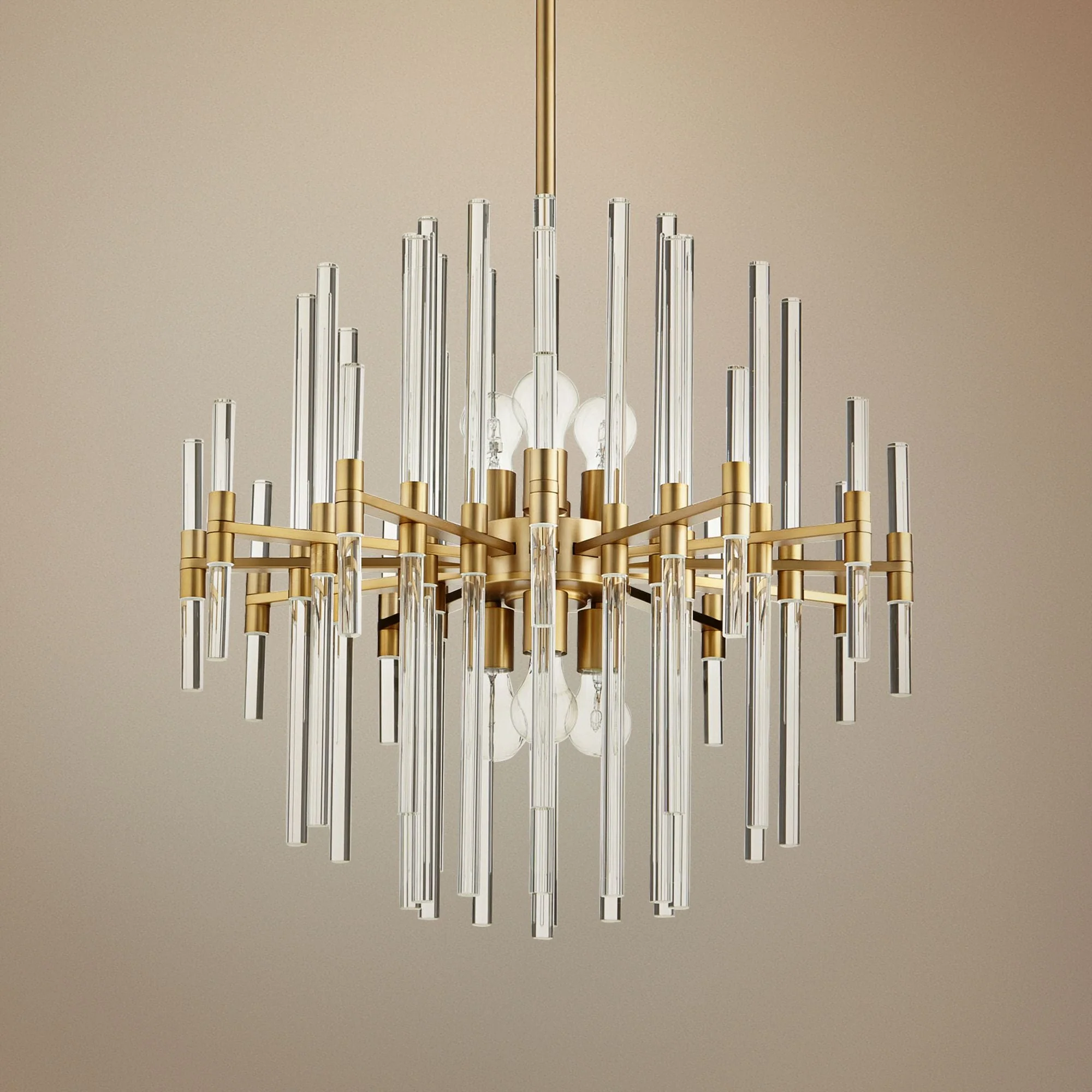 Cyan Design Quebec 26 1/4" Wide Aged Brass 6-Light Pendant - Image 1