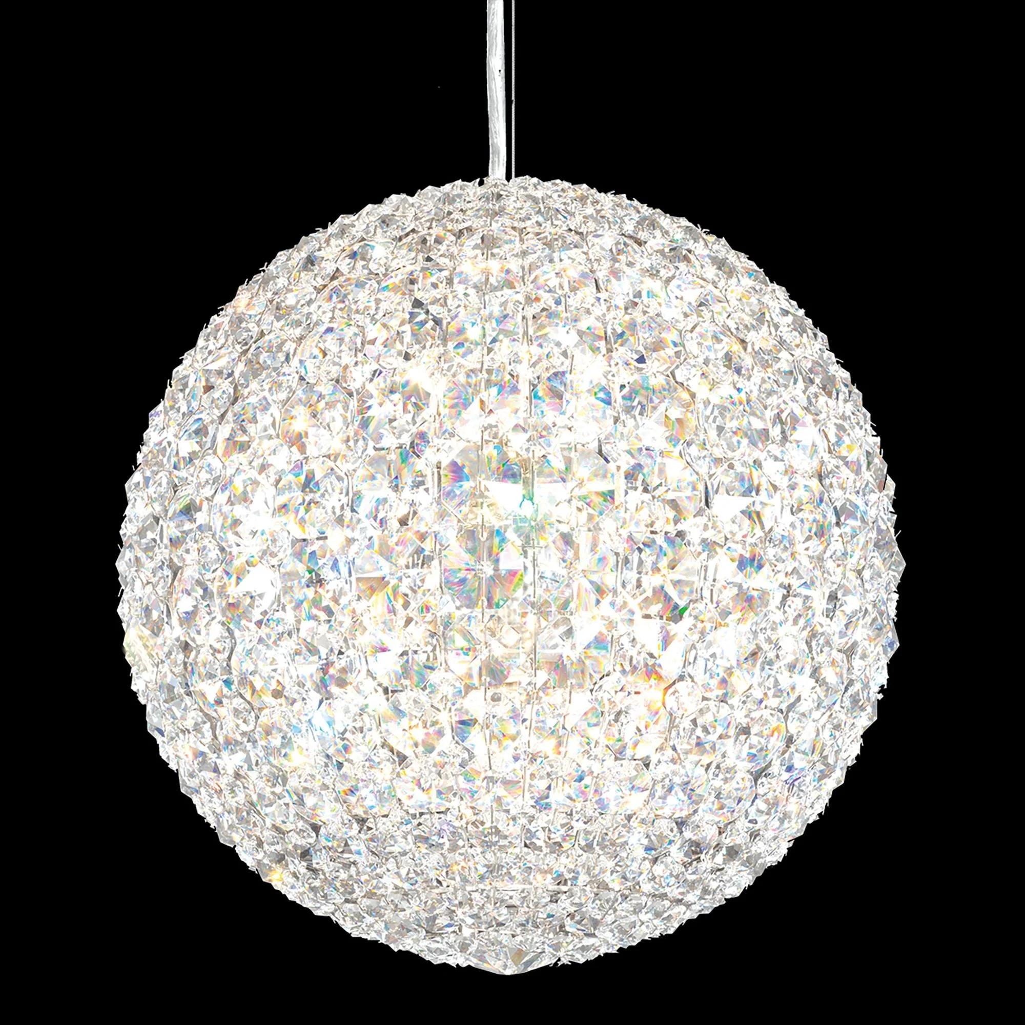 Da Vinci 12"W Polished Steel and Optic Crystal Mini Pendant - Image 3