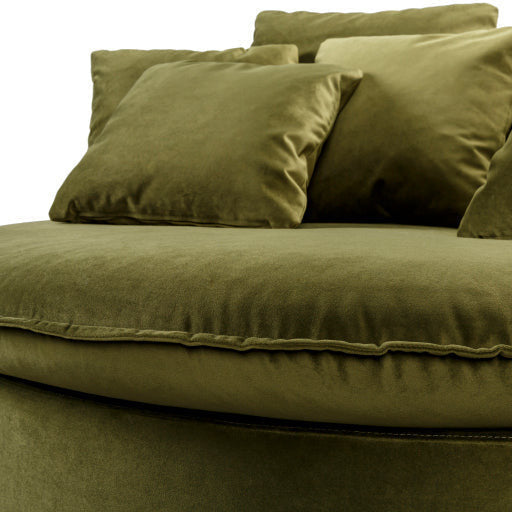 Surya Drancy Modern Olive Velvet Lounger Chair - Image 2