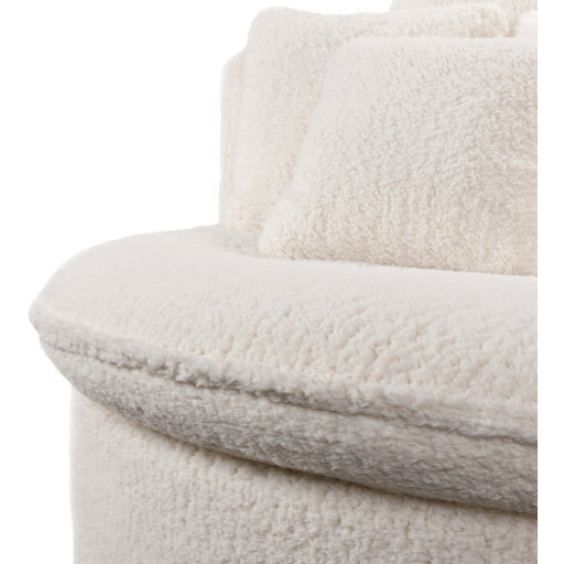 Surya Drancy Modern Ivory Sherpa Lounger Chair - Image 2