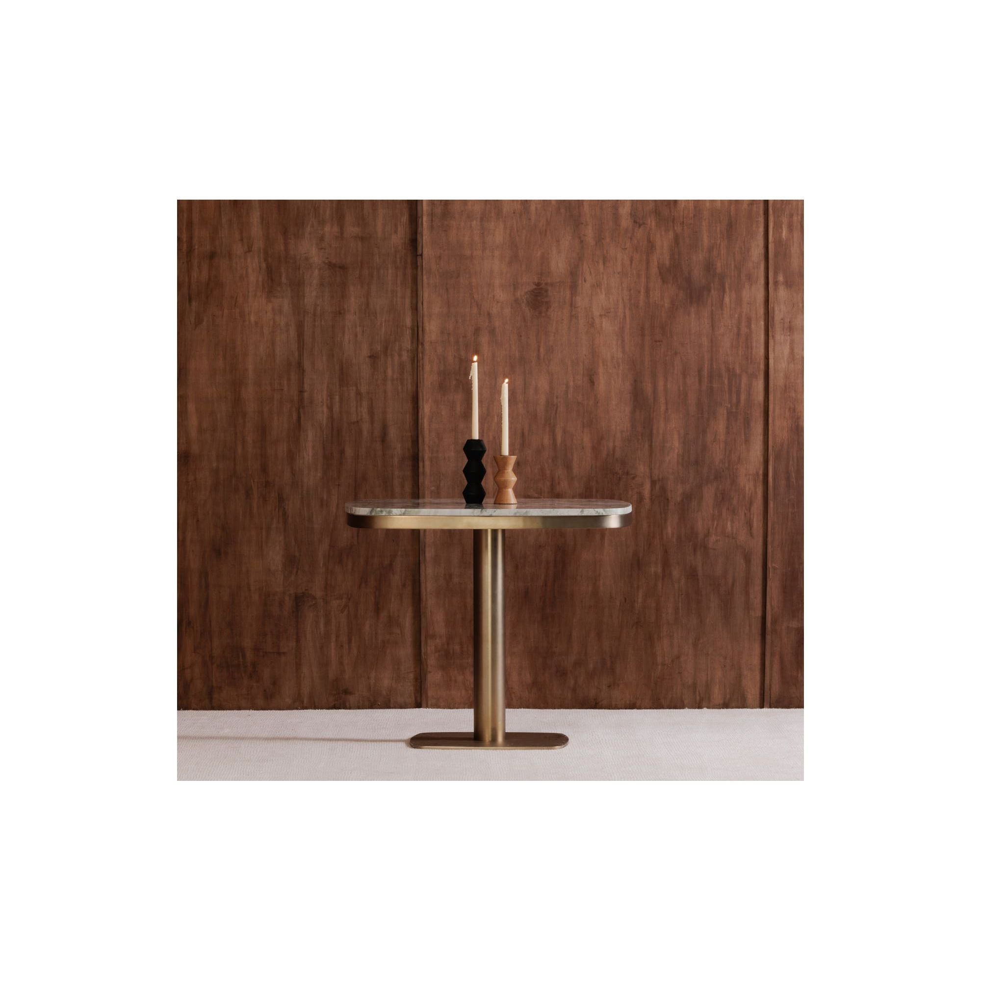 Moe's Home Sequence Small Wooden Candle Holder Brown - Image 3