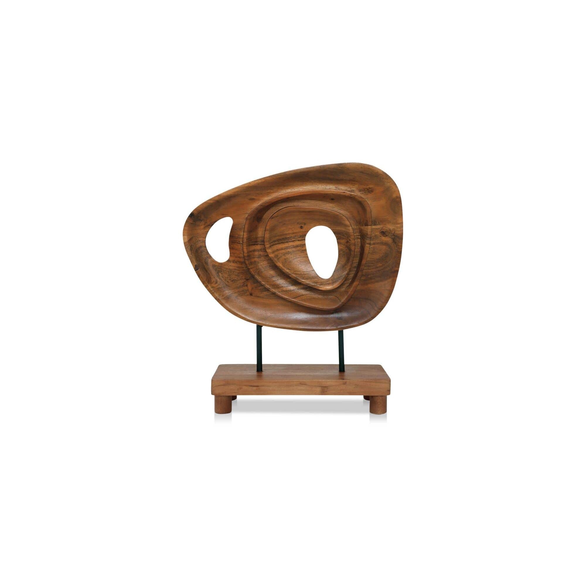 Moe's Home Saddler Sculpture Natural Acacia - Image 1