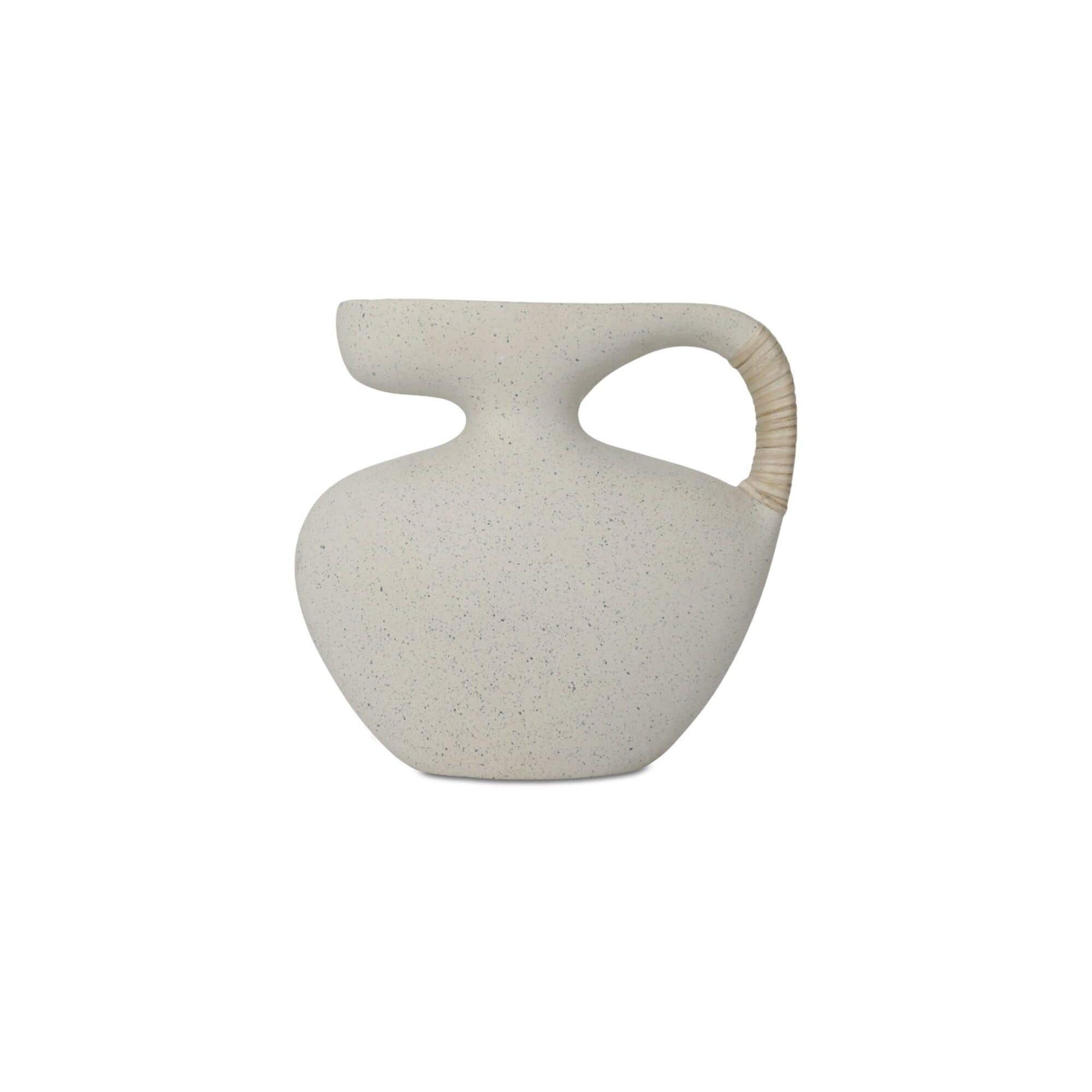 Moe's Home Vila 9.5In Sculptural Vessel Cream White - Image 1