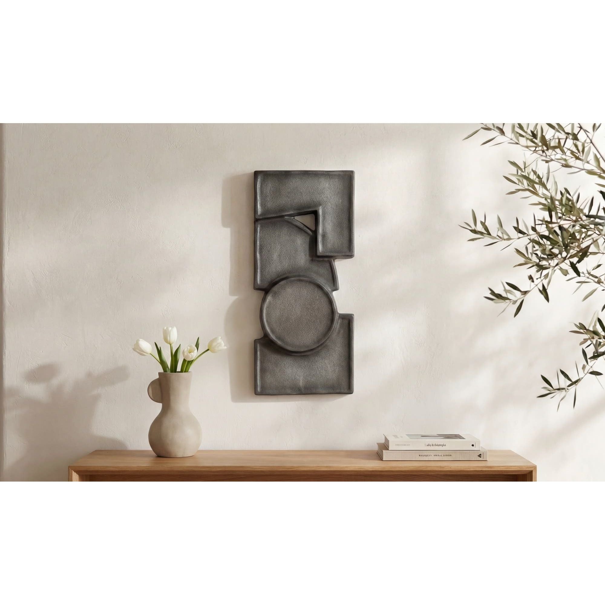 Moe's Home Teo Wall Sculpture Charcoal - Image 2