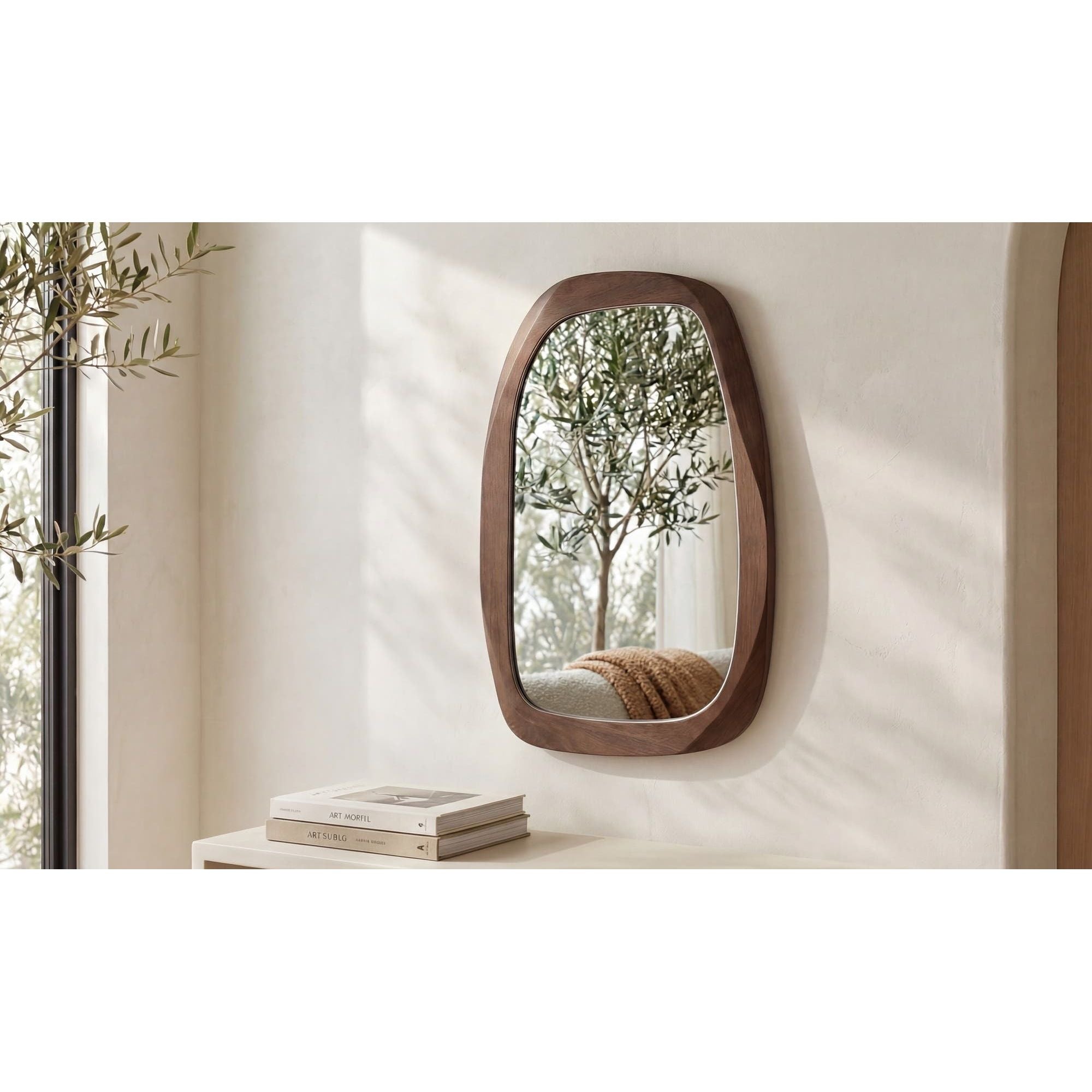 Moe's Home Levi Mirror Brown - Image 2