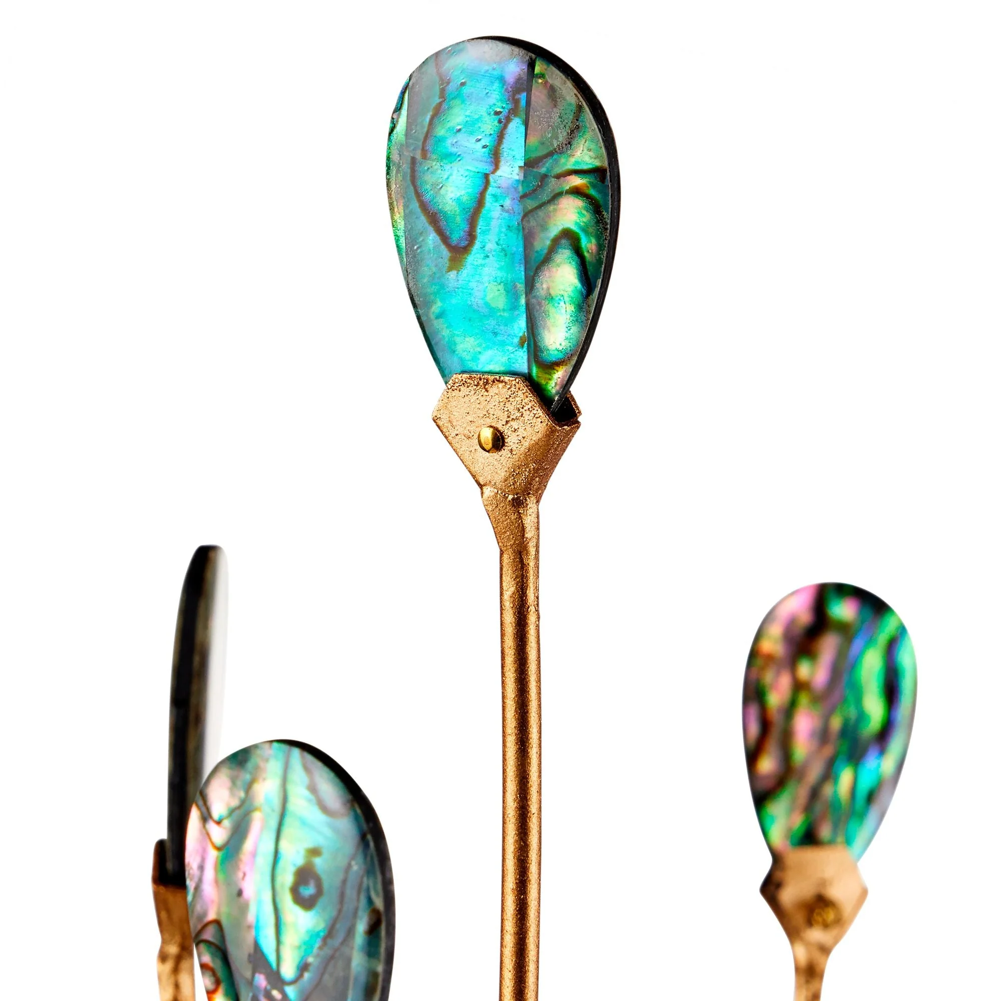 Delphos 19 1/2" Wide Gold and Turquoise 6-Light Chandelier - Image 3