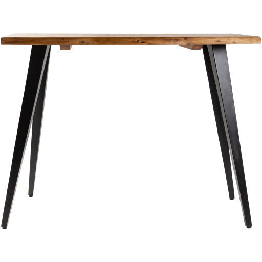 Surya Edge Modern Natural Wood Top With Black Steel Base Console Table DGE-002 - Image 2