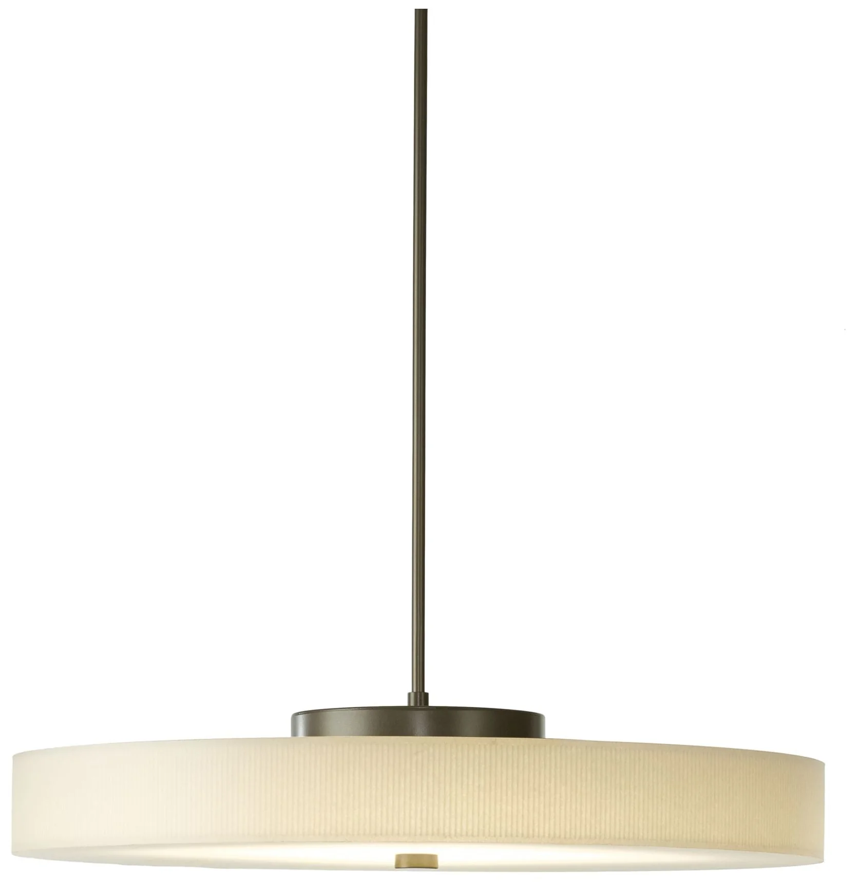 Disq 23" Wide Large Dark Smoke LED Pendant With Spun Frost Shade - Image 1