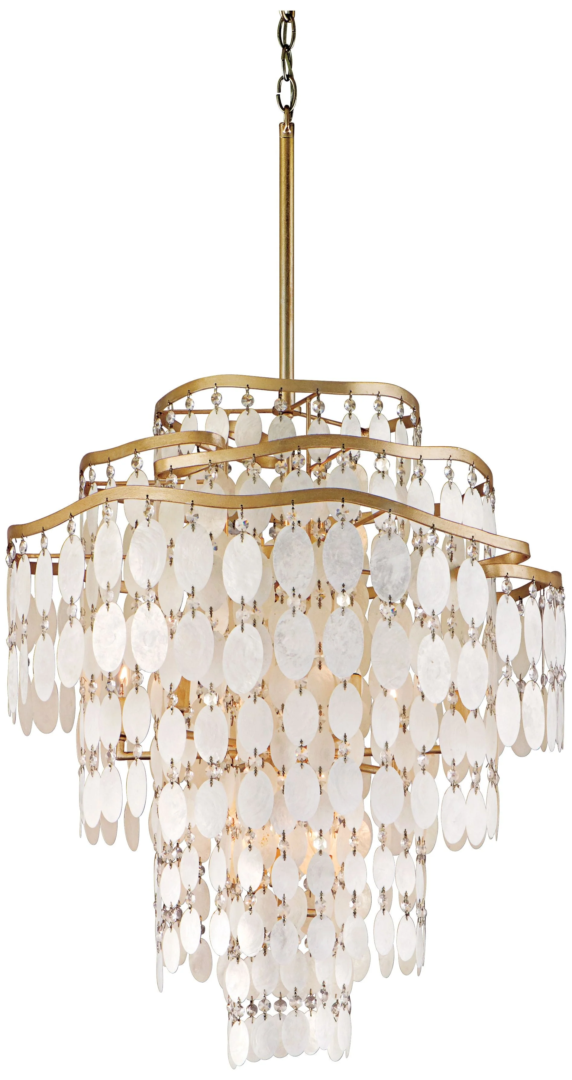 Dolce Capiz Shell 25" Wide Pendant Chandelier - Image 2