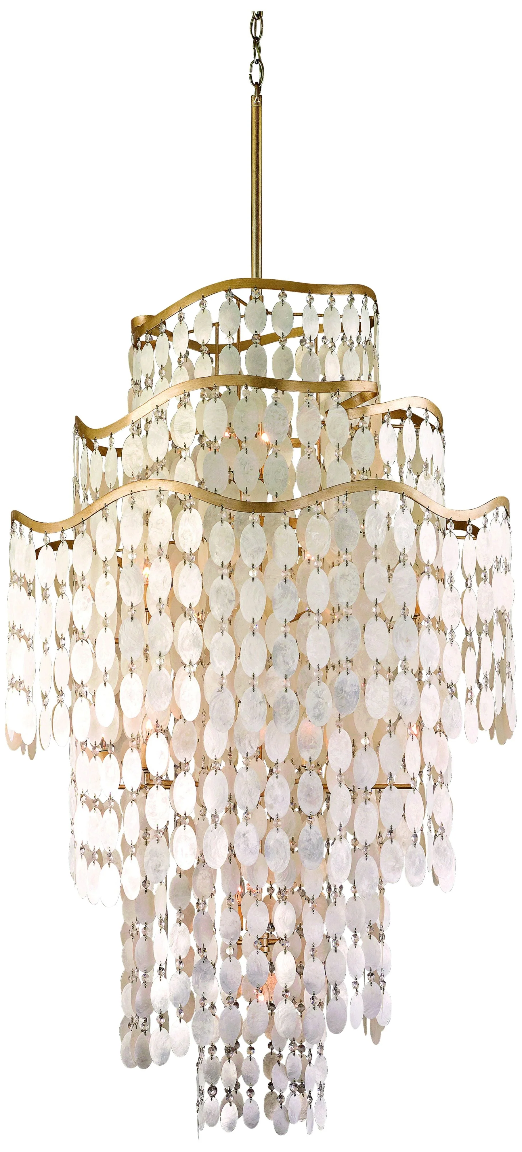 Dolce Capiz Shell 36" Wide Pendant Chandelier - Image 2