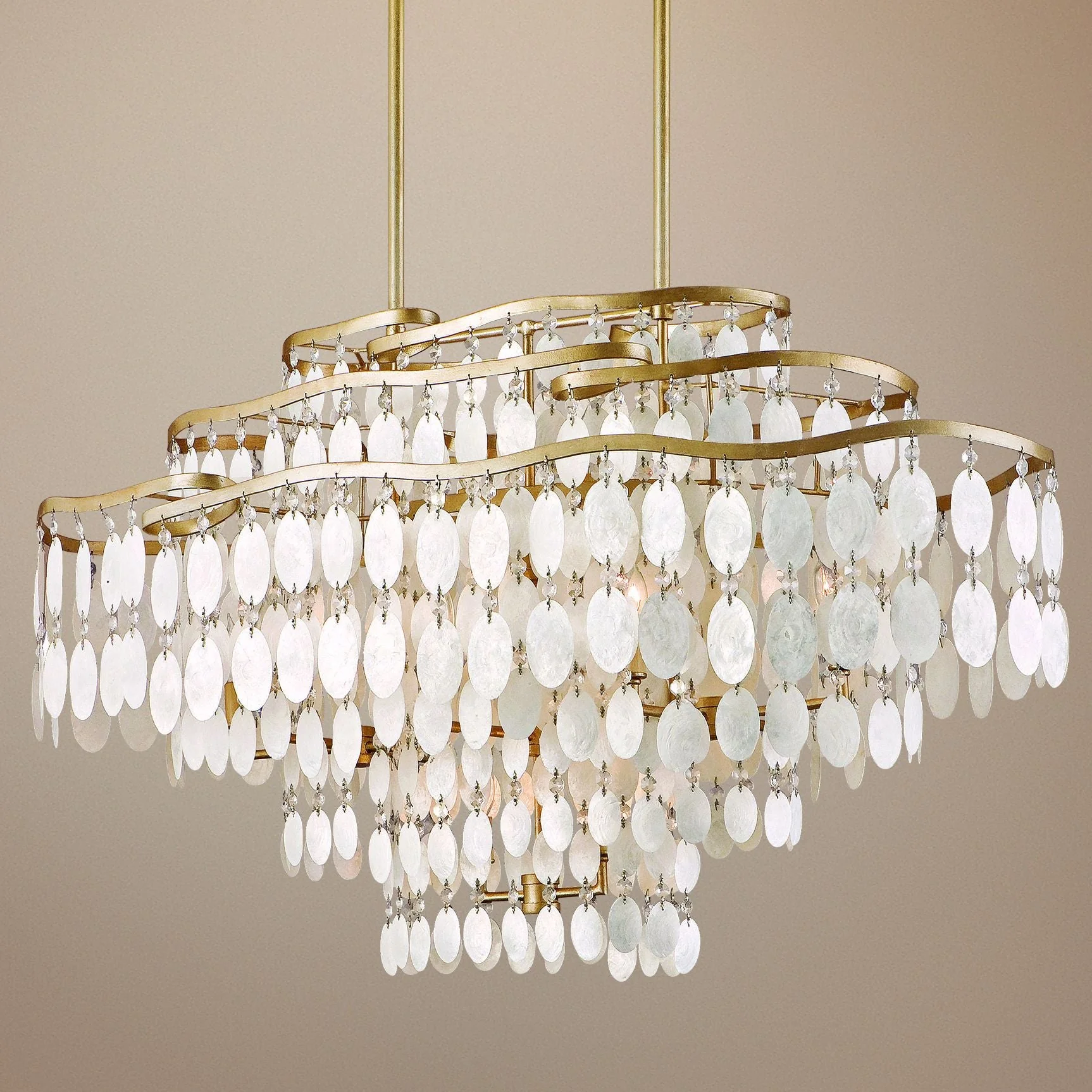 Dolce Capiz Shell 42" Wide Island Light - Image 1