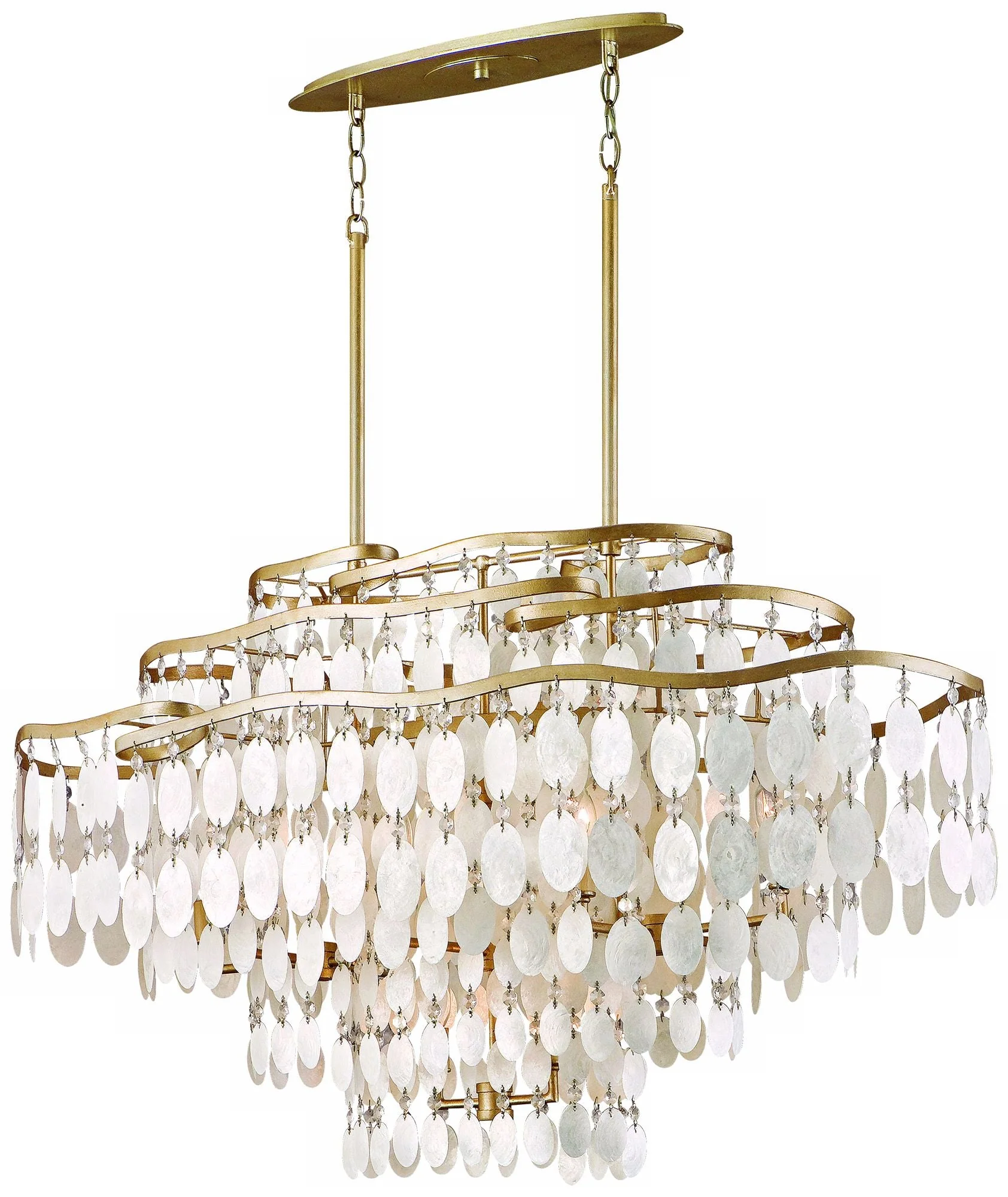 Dolce Capiz Shell 42" Wide Island Light - Image 3