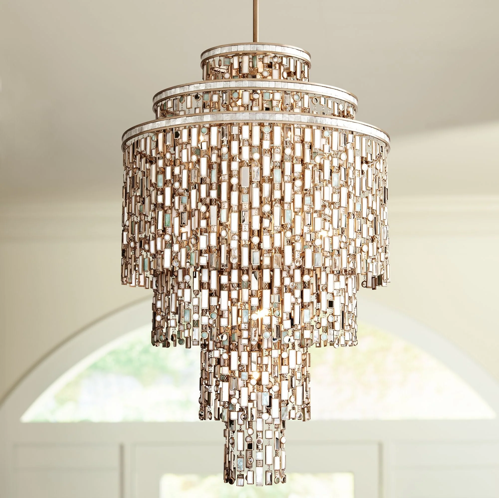 Dolcetti Silver 32" Wide Corbett Pendant Light - Image 1