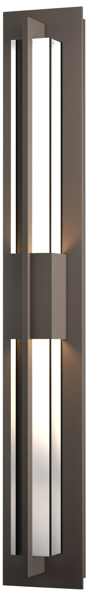 Double Axis Large LED Outdoor Sconce - Smoke Finish - Clear Glass - Image 1