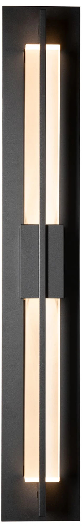 Double Axis LED Outdoor Sconce - Black Finish - Clear Glass - Image 1