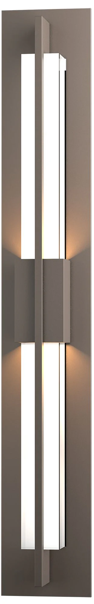 Double Axis LED Outdoor Sconce - Smoke Finish - Clear Glass - Image 1