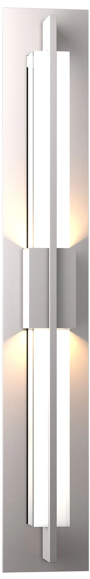 Double Axis LED Outdoor Sconce - Steel Finish - Clear Glass - Image 1