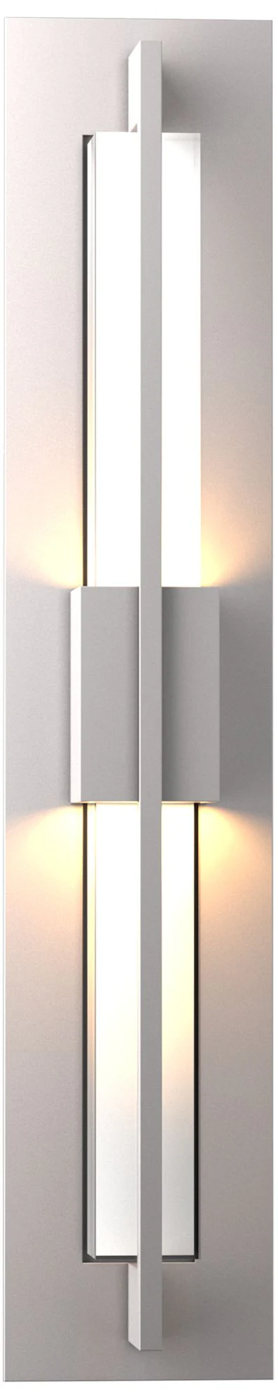 Double Axis Small LED Outdoor Sconce - Steel Finish - Clear Glass - Image 1