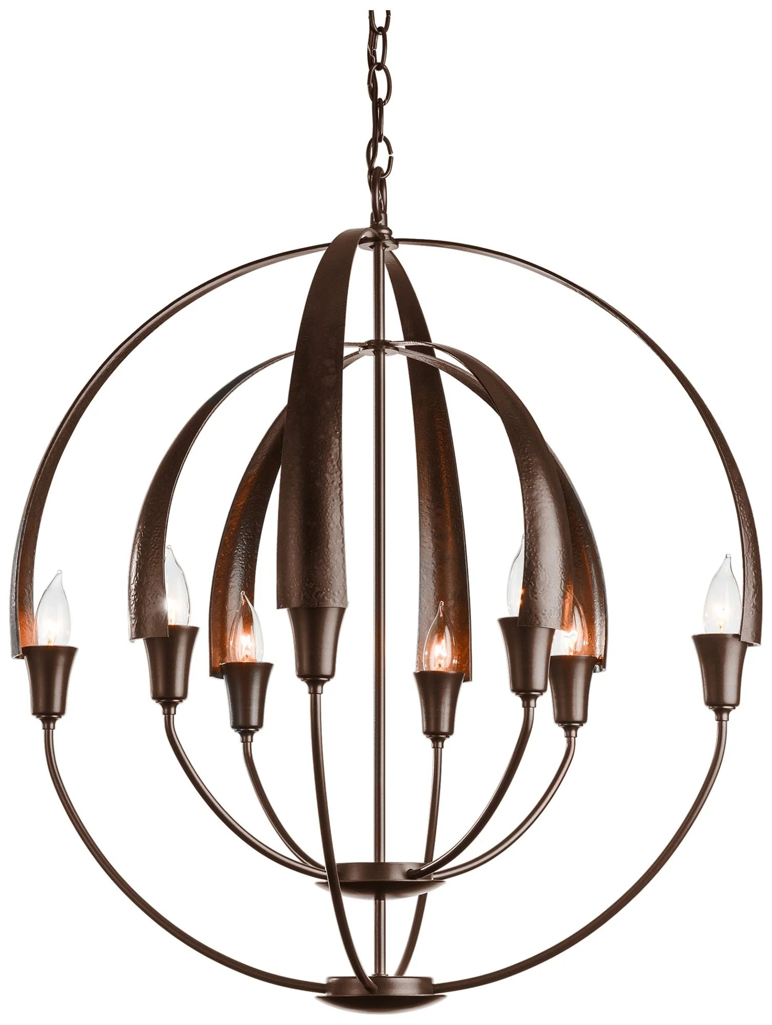 Double Cirque Bronze Chandelier With - Image 1