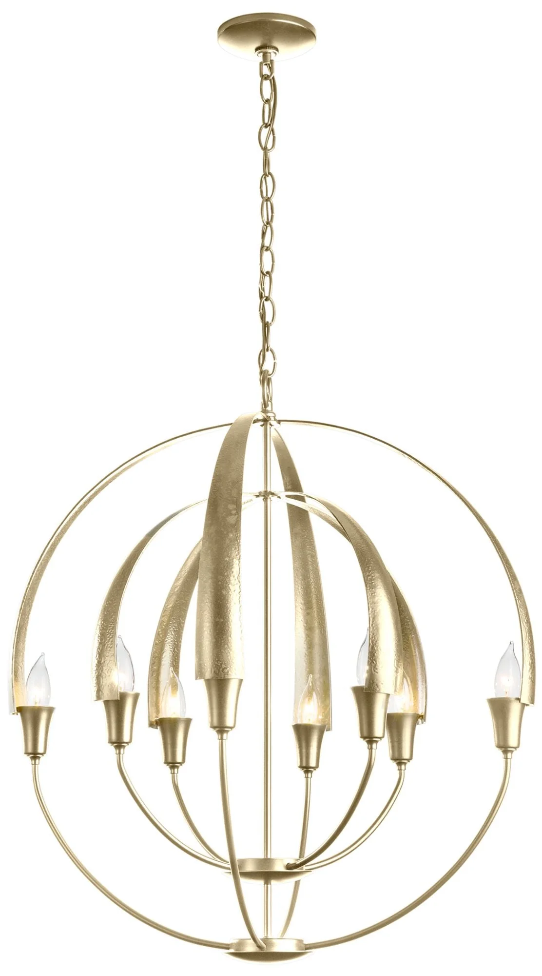 Double Cirque Chandelier - Modern Brass Finish - Image 1