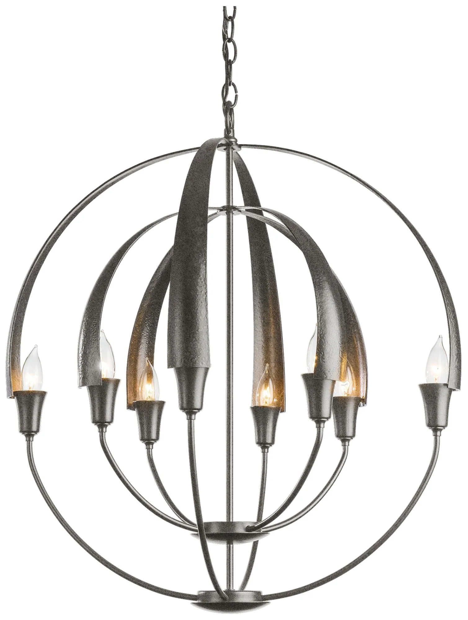 Double Cirque Chandelier - Natural Iron Finish - Image 1