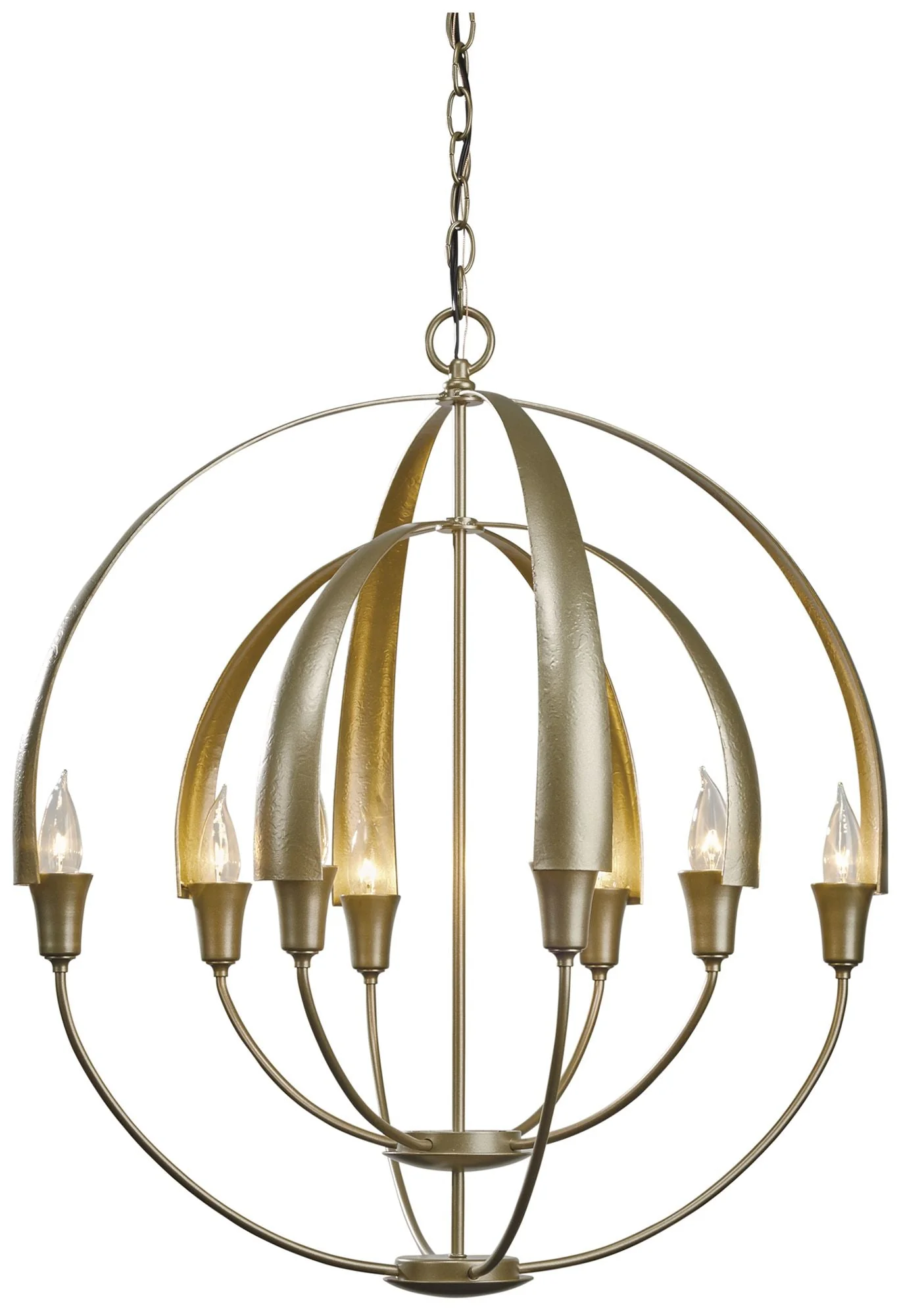 Double Cirque Chandelier - Soft Gold Finish - Image 1