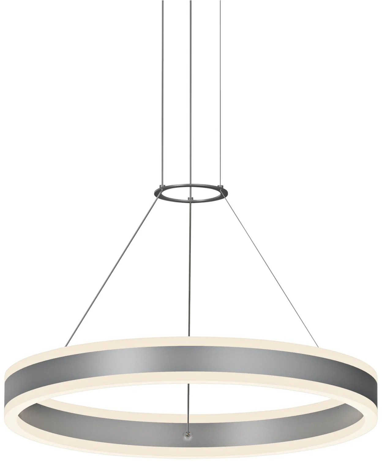 Double Corona? 23 3/4"W Aluminum 2-Light LED Pendant - Image 1