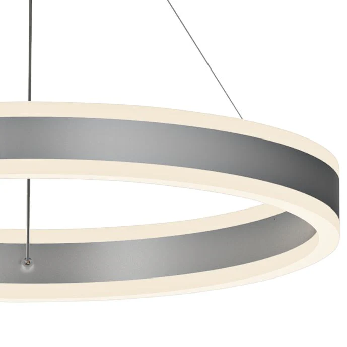 Double Corona? 23 3/4"W Aluminum 2-Light LED Pendant - Image 2