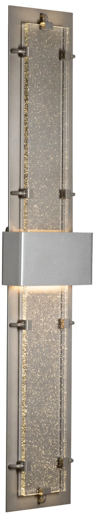 Double-Large Ursa LED Outdoor Sconce - Steel Finish - Clear Glass - Image 1