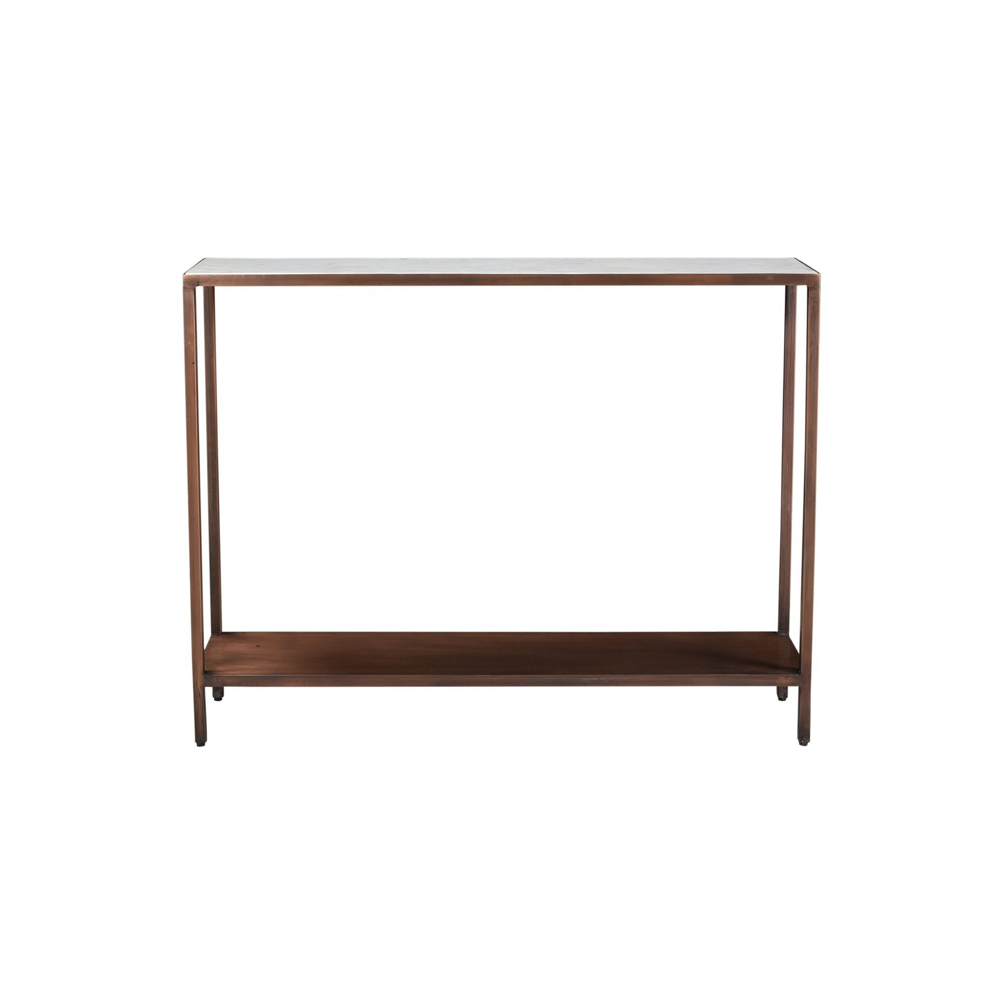 Moe’s Home Collection Bottego Antique Copper Console Table - Image 1