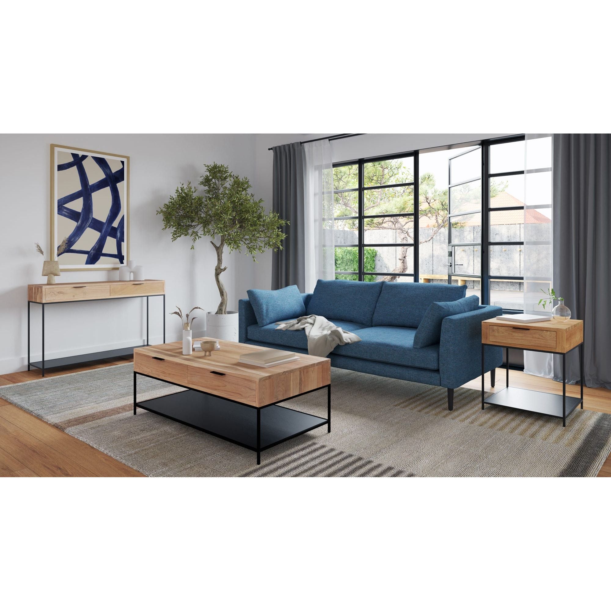 Moe’s Home Collection Joliet Teak Wood Console Table - Image 2