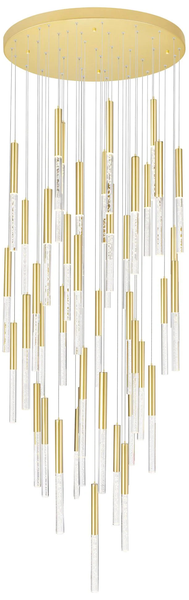 Dragonswatch LED Integrated Chandelier with Satin Gold Finish - Image 1